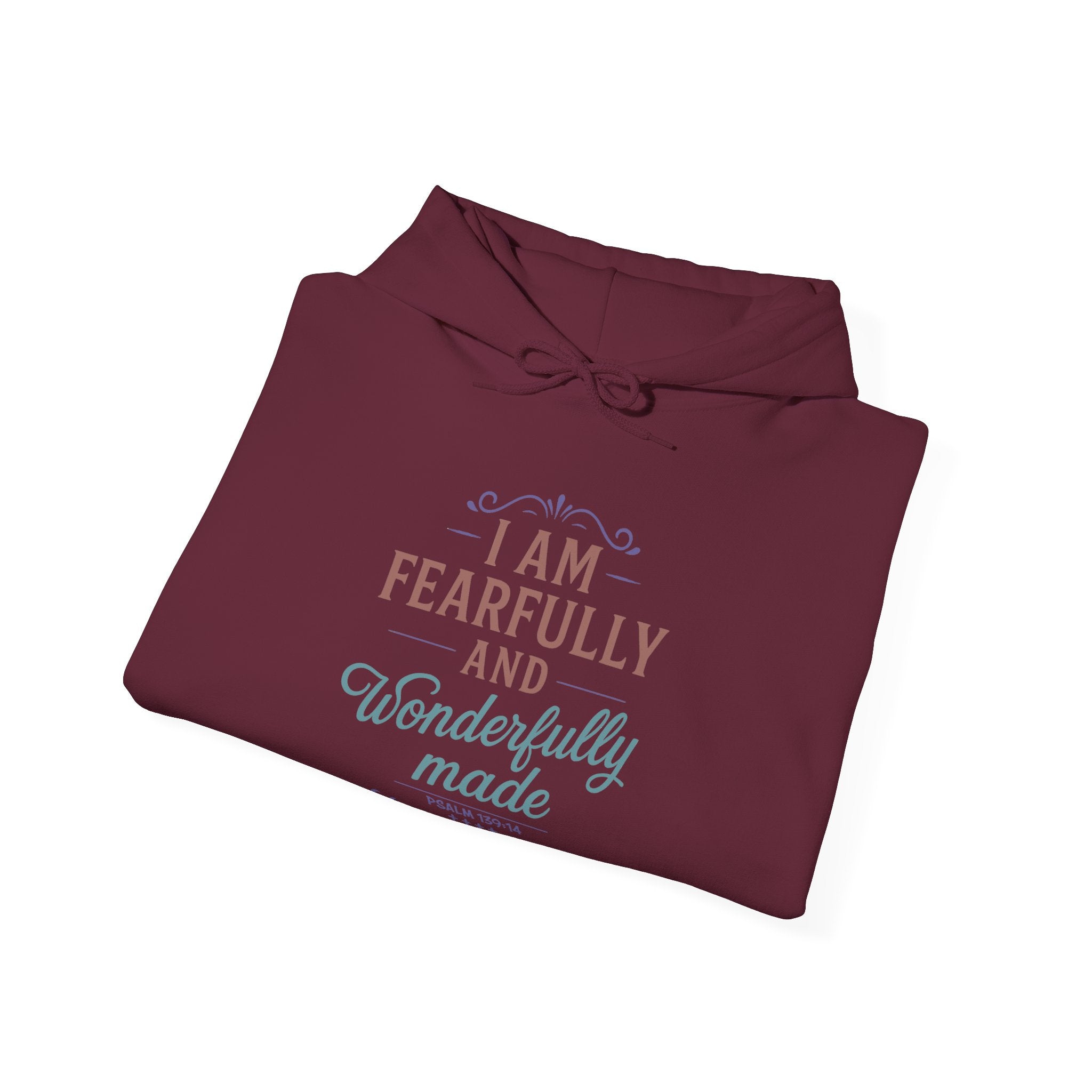 Fearfully and Wonderfully Made Hoodie, Psalm 139 14 Christian Hoodie, Inspirational Faith Hoodie, Gifts for Women, Redeemed Faith Apparel