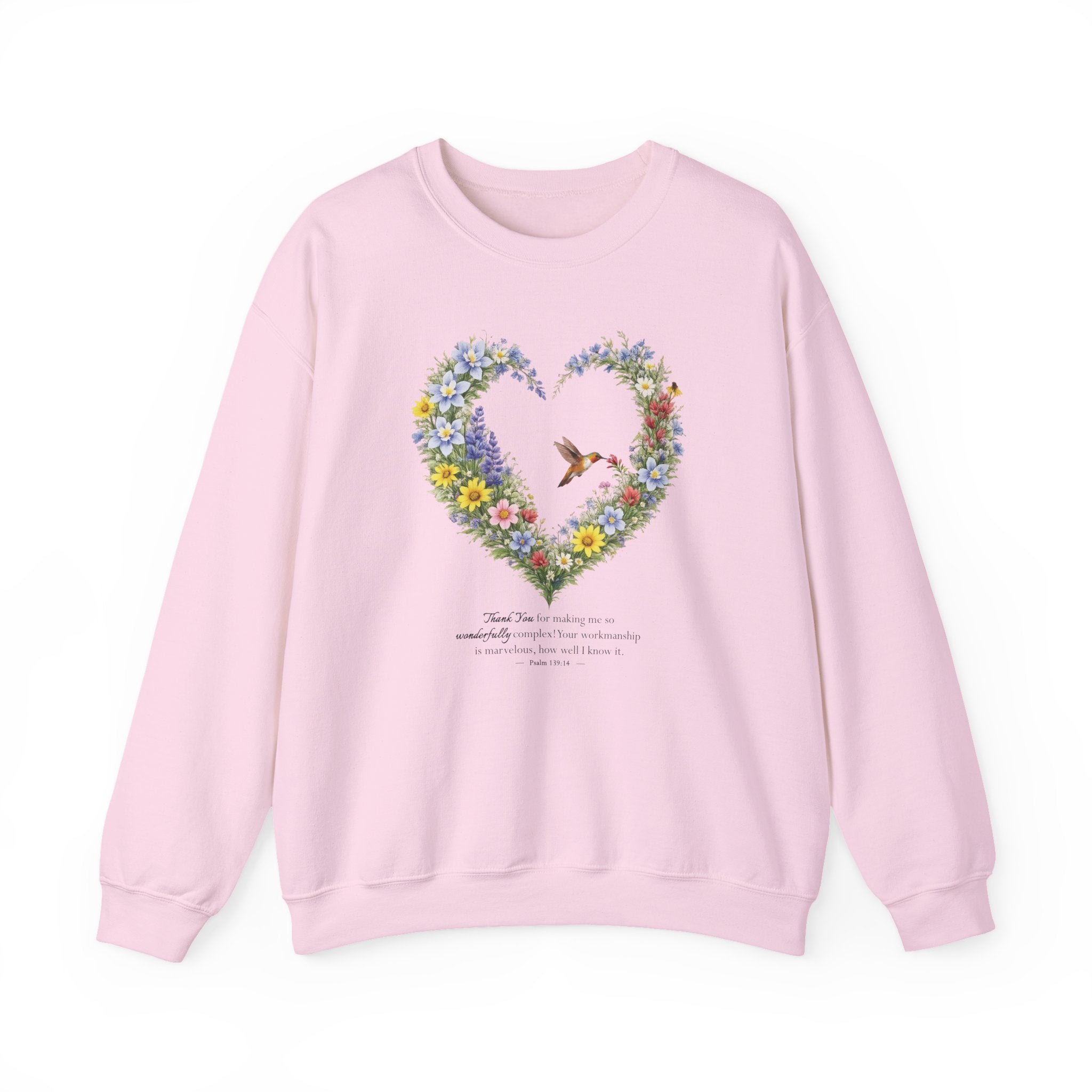 Psalm 139 14 Sweatshirt, Fearfully and Wonderfully Made Christian Floral Sweatshirt, Womens Faith Gift, Redeemed Faith Apparel, Boho Top