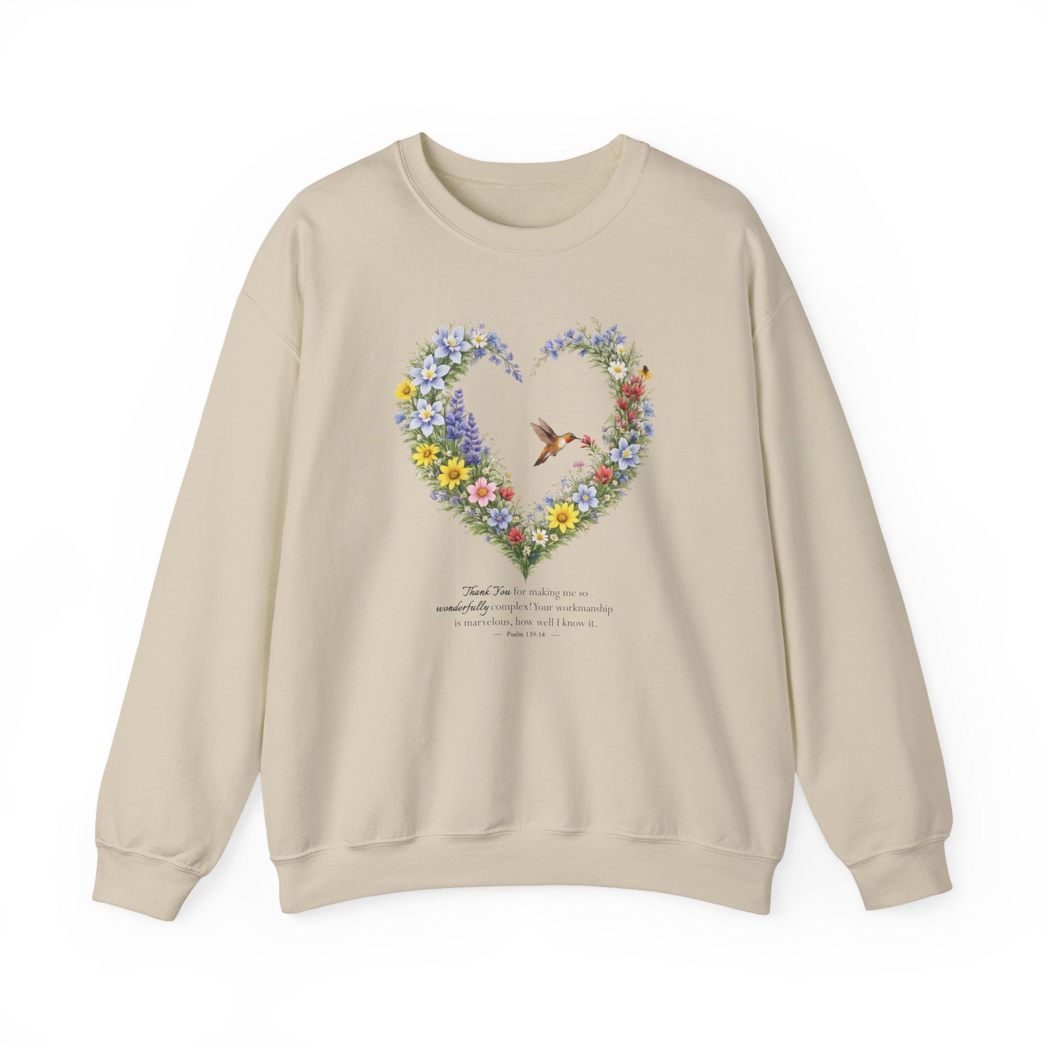 Psalm 139 14 Sweatshirt, Fearfully and Wonderfully Made Christian Floral Sweatshirt, Womens Faith Gift, Redeemed Faith Apparel, Boho Top