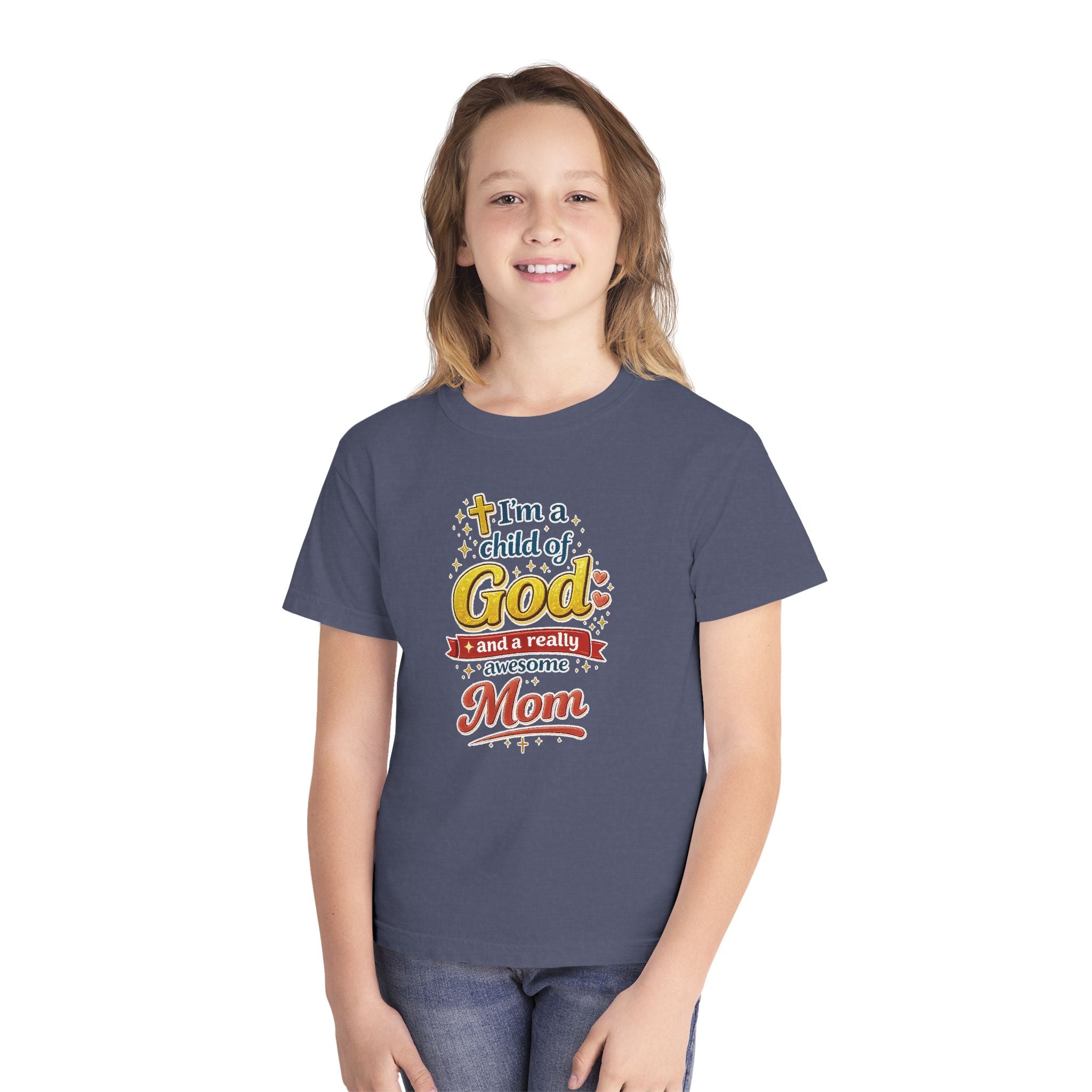 Im a Child of God Youth Shirt and Awesome Mom, Christian Family Shirt Youth, Grandma Grandpa Mom Dad Shirt, Youth Christian Faith Shirt