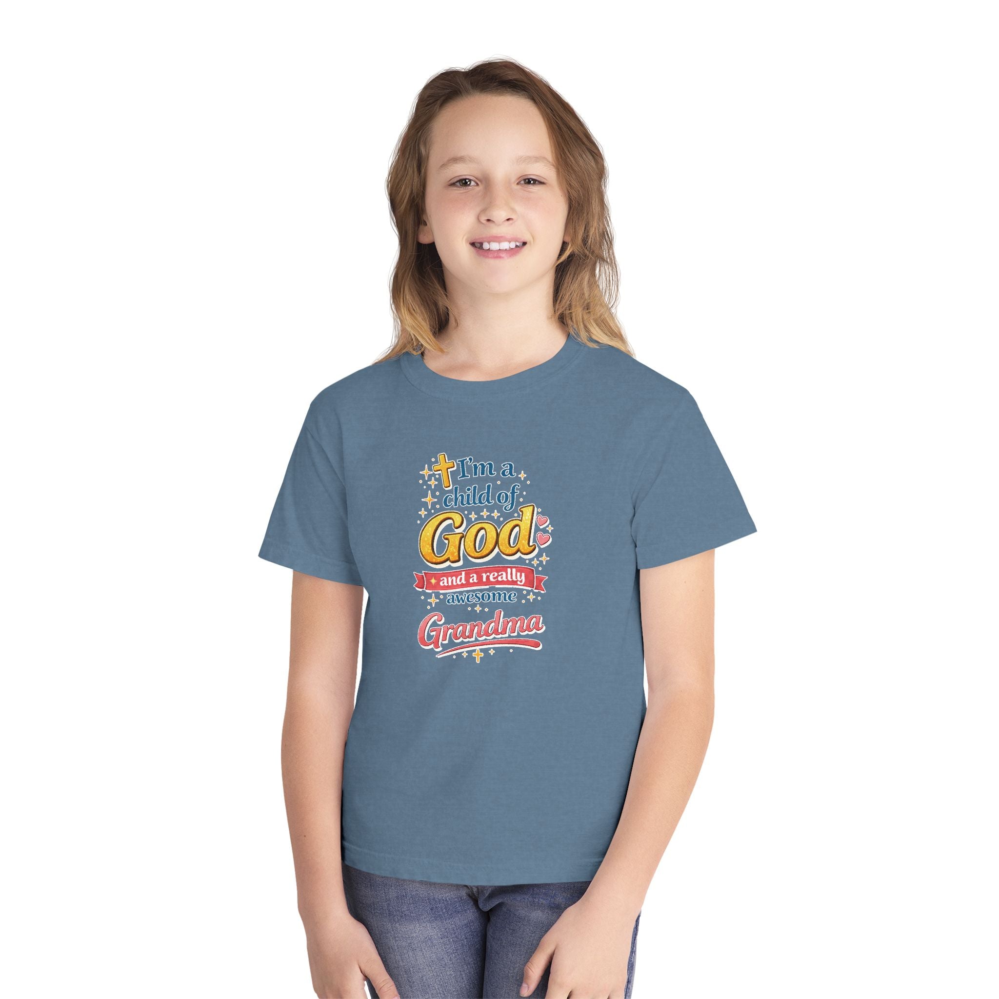 Im a Child of God Youth Shirt and Awesome Grandpa, Christian Family Shirt Youth, Grandma Grandpa Mom Dad Shirt, Youth Christian Faith Shirt