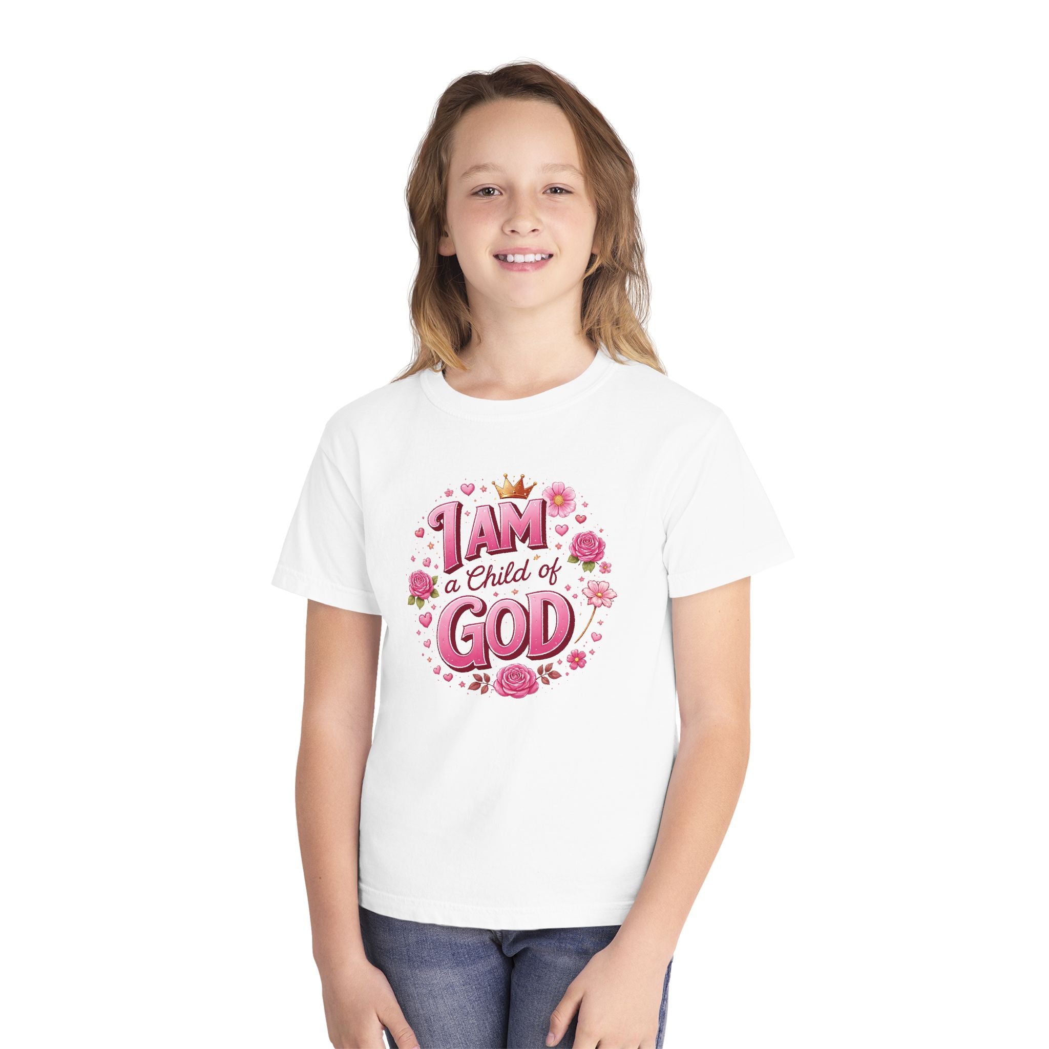 I Am a Child of God Youth Shirt, Christian Girl Shirt, Faith Shirt for Girls, Bible Shirt Youth, Christian Kids Tee, Church Shirt