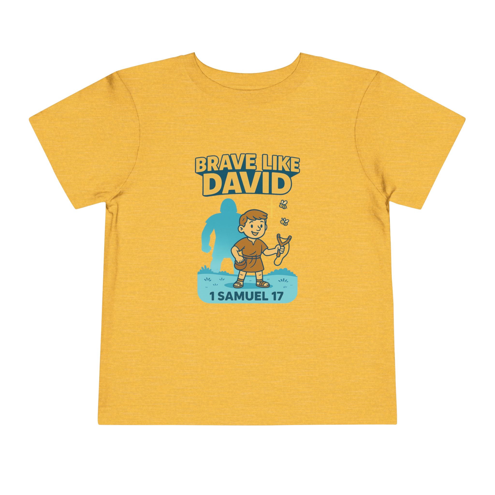 Brave Like David Kids T-Shirt, 1 Samuel 17, Christian Apparel for Kids, Redeemed Faith Apparel,