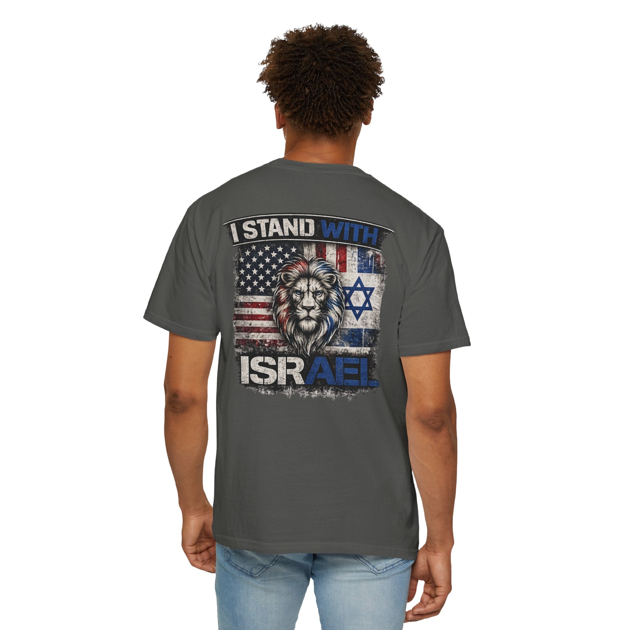 I Stand With Israel Christian T-Shirt, Lion of Judah Faith Tee, Israel Support Shirt, Christian Patriot Shirt, Redeemed Faith Apparel