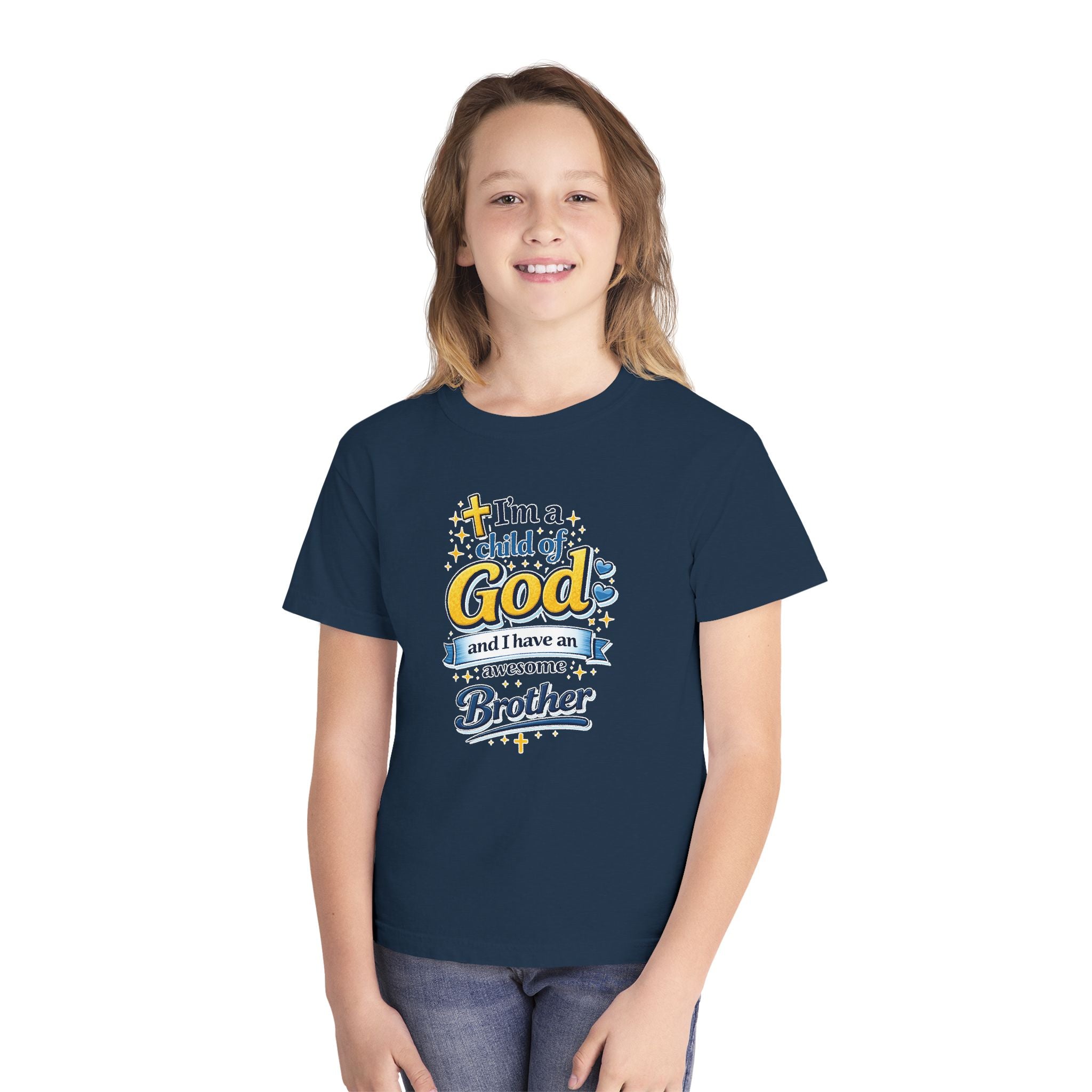 Im a Child of God Youth Shirt and Awesome Brother, Christian Family Shirt Youth, Brother Sister Mom Dad Shirt, Youth Christian Faith Shirt