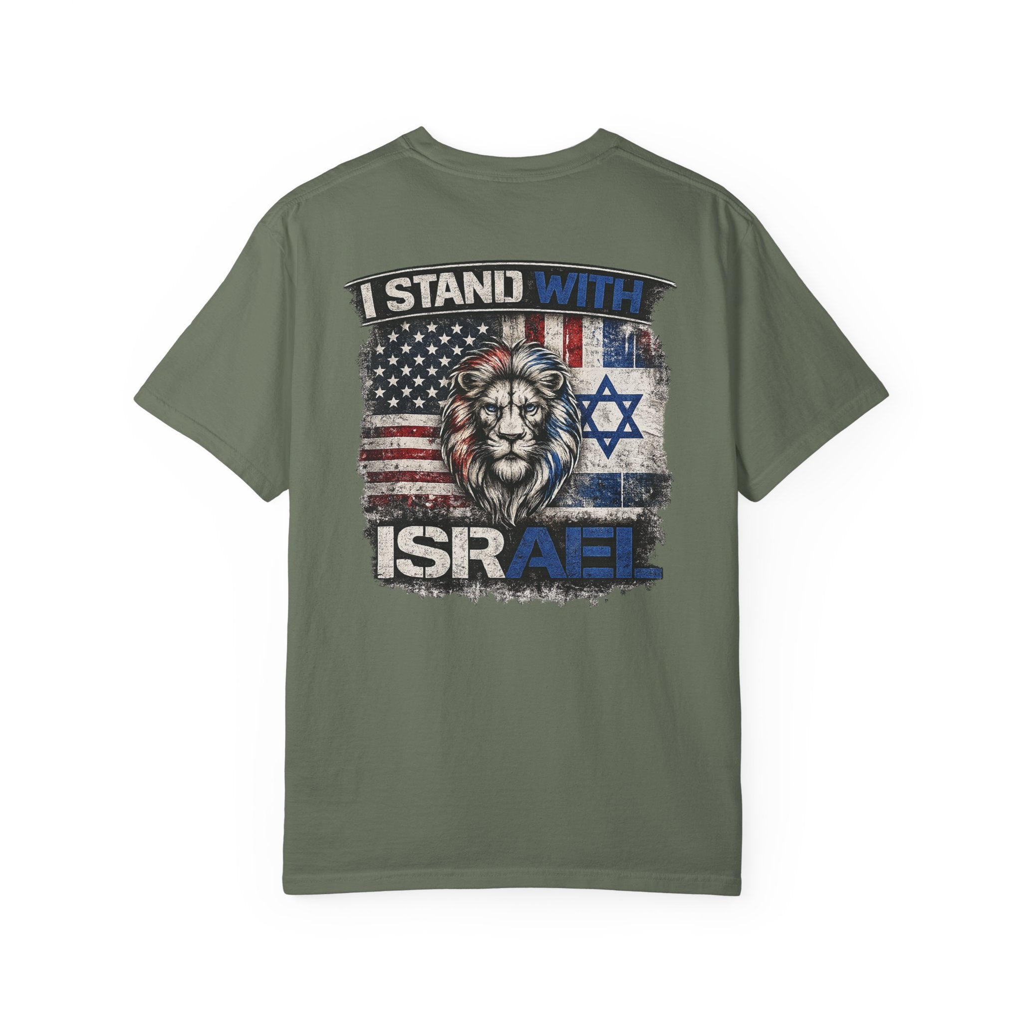 I Stand With Israel Christian T-Shirt, Lion of Judah Faith Tee, Israel Support Shirt, Christian Patriot Shirt, Redeemed Faith Apparel