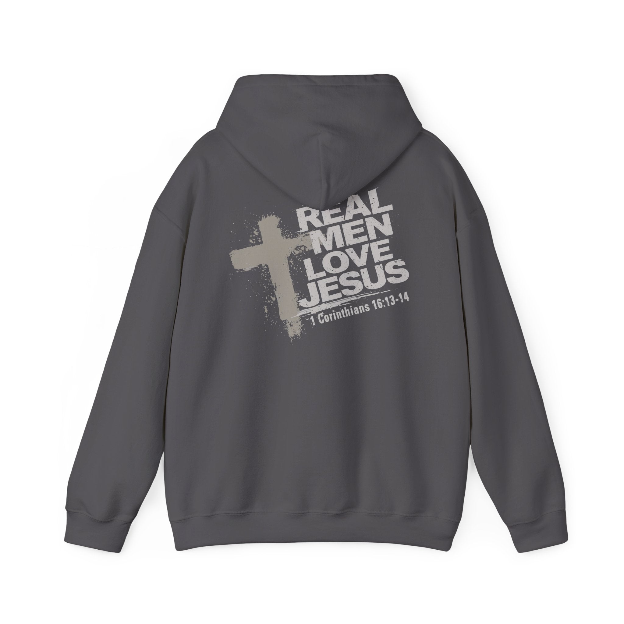 Real Men Love Jesus Hoodie, 1 Corinthians 16:13 Christian Hoodie, Christian Men's Sweatshirt, Pullover Hoodie, Redeemed Faith Apparel Tee