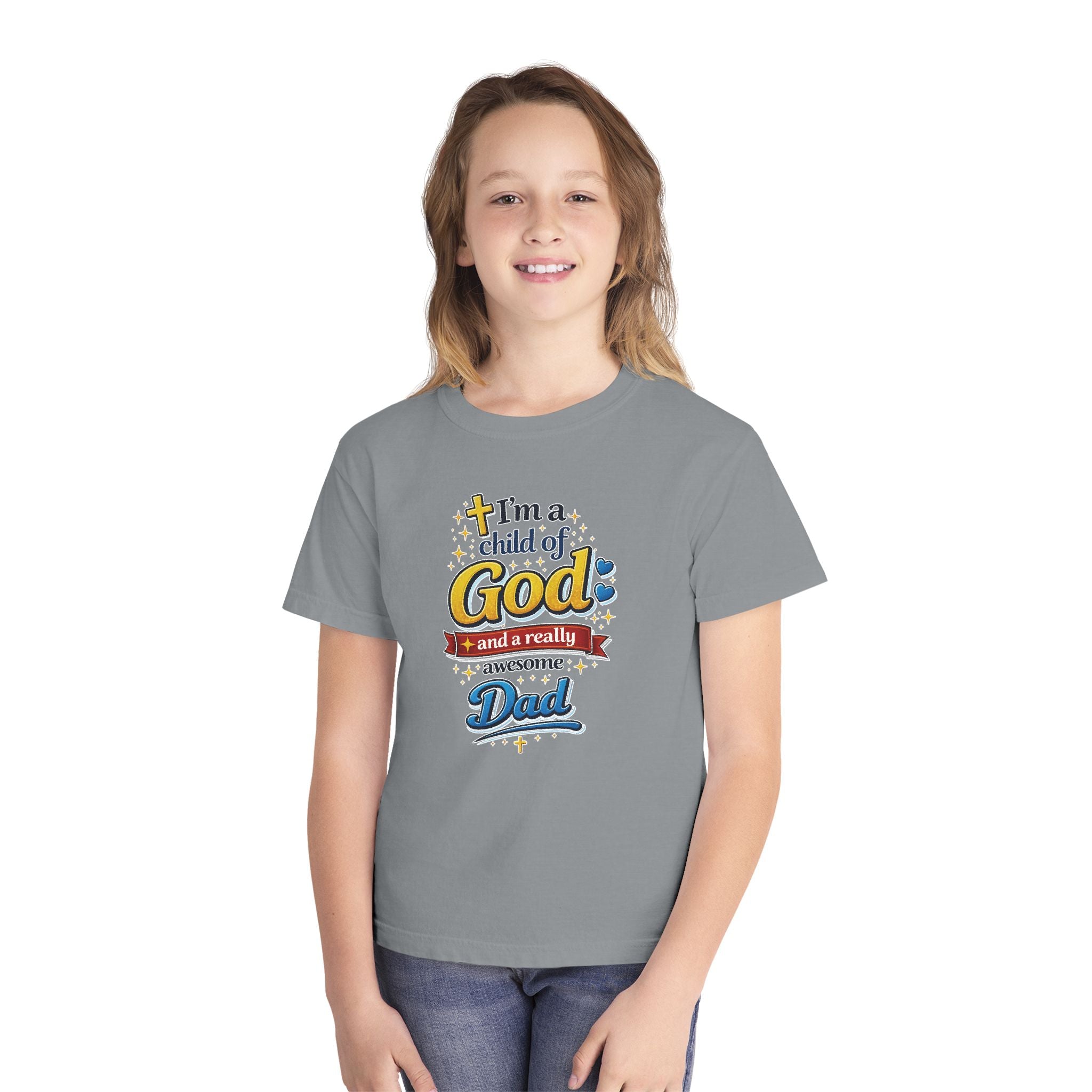 Im a Child of God Youth Shirt and Awesome Dad, Christian Family Shirt Youth, Grandma Grandpa Mom Dad Shirt, Youth Christian Faith Shirt