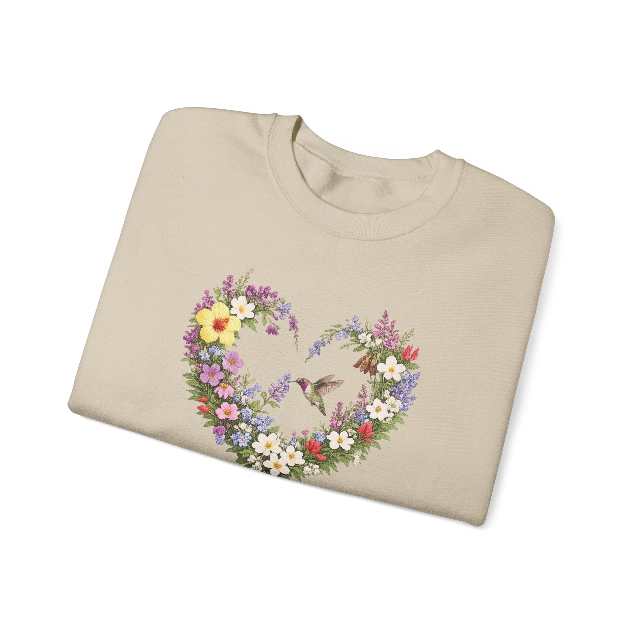 God’s Masterpiece Sweatshirt, Ephesians 2:10 Christian Floral Sweatshirt, Hummingbird Faith Womens Gift, Redeemed Faith Apparel