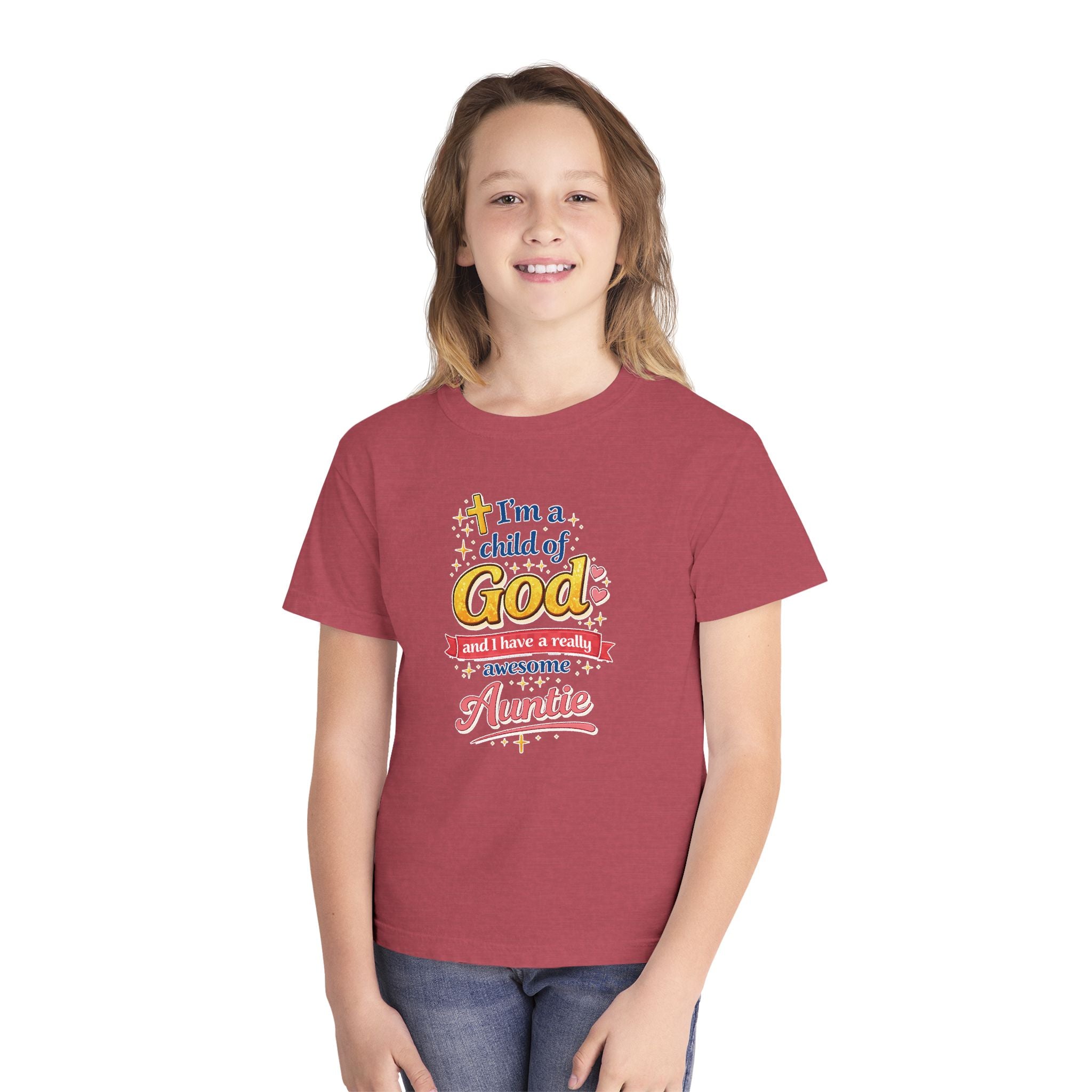 Im a Child of God Youth Shirt and Awesome Auntie, Christian Family Shirt Youth, Grandma Grandpa Mom Dad Shirt, Youth Christian Faith Shirt