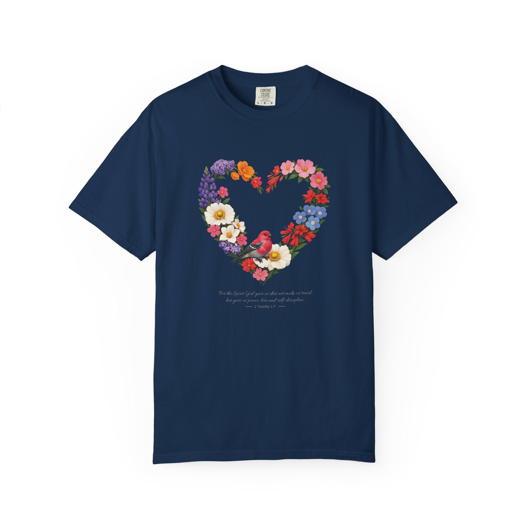 For God Has Not Given Us A Spirit Of Fear Floral Tee, 2 Timothy 1:7 Shirt, Christian Women Gift, Wildflower Heart, Redeemed Faith Apparel