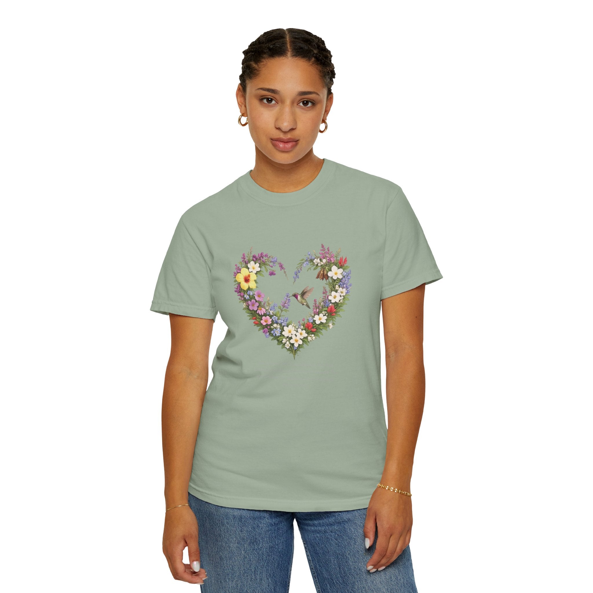 Gods Masterpiece Floral Heart T-shirt, Ephesians 2:10 Christian Shirt, Christian Women Gift, Wildflower Heart, Redeemed Faith Apparel