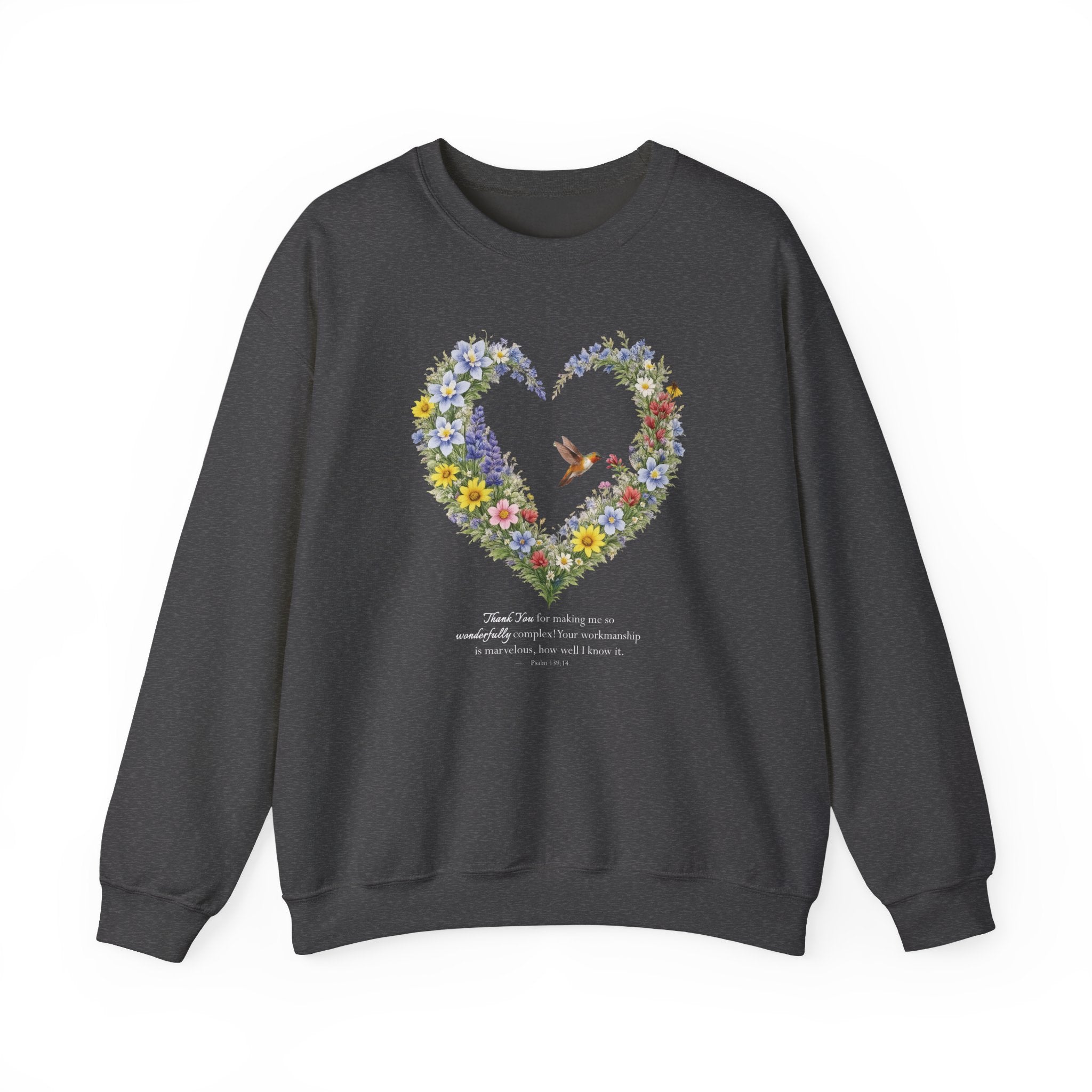 Psalm 139 14 Sweatshirt, Fearfully and Wonderfully Made Christian Floral Sweatshirt, Womens Faith Gift, Redeemed Faith Apparel, Boho Top