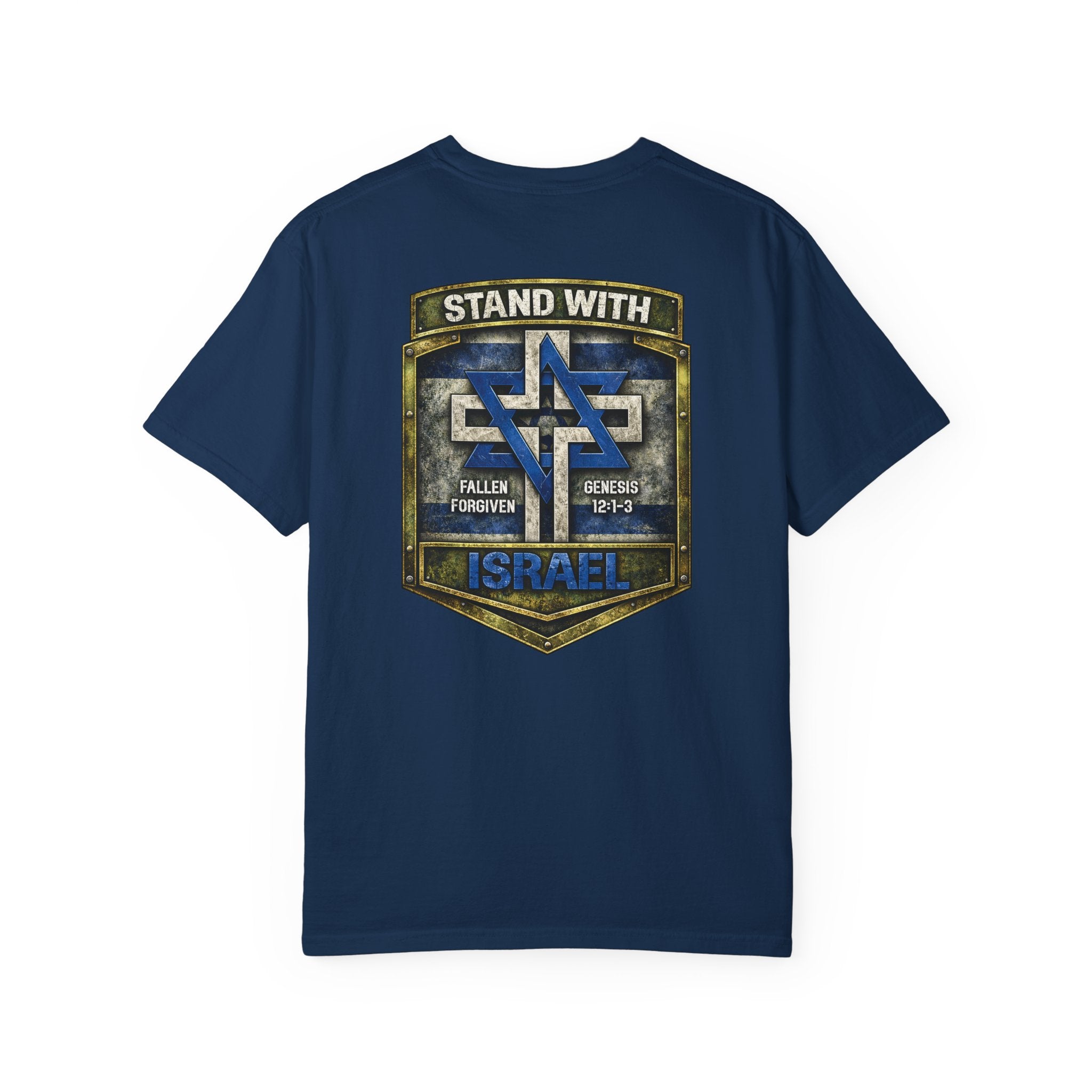 Stand With Israel Christian Shirt, Genesis 12:1-3 Bible Verse Tee, Christian Israel T-Shirt, Faith and Freedom Shirt, Redeemed Faith Apparel