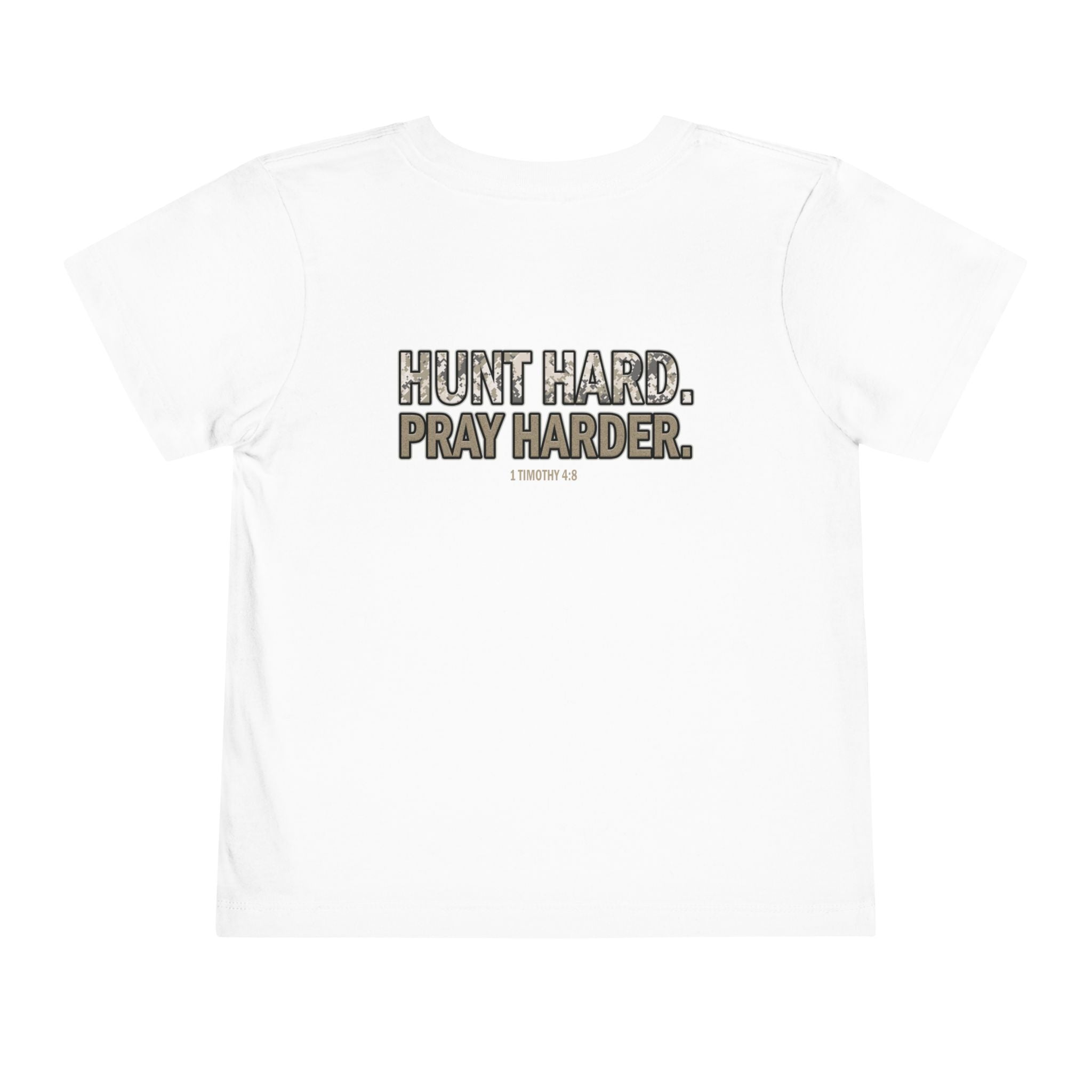 Hunt Pray Shirt, Christian Hunting Shirt Youth, Hunt Hard Pray Harder Shirt, 1 Timothy 4 8 Shirt, Kids Faith Shirt, Redeemed Faith Apparel