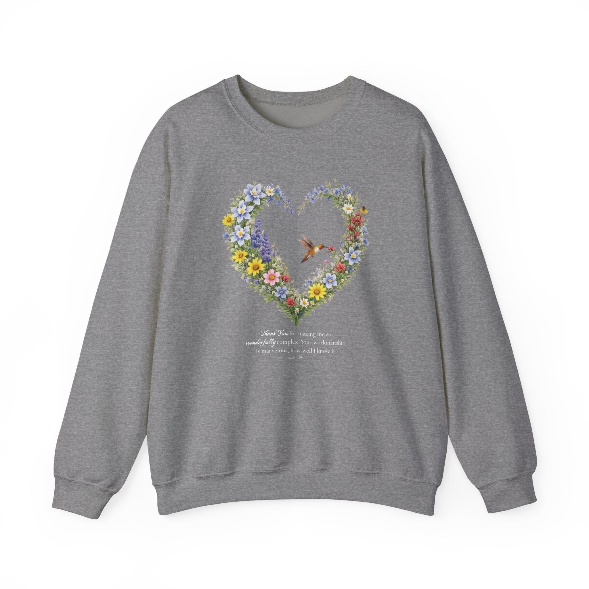 Psalm 139 14 Sweatshirt, Fearfully and Wonderfully Made Christian Floral Sweatshirt, Womens Faith Gift, Redeemed Faith Apparel, Boho Top