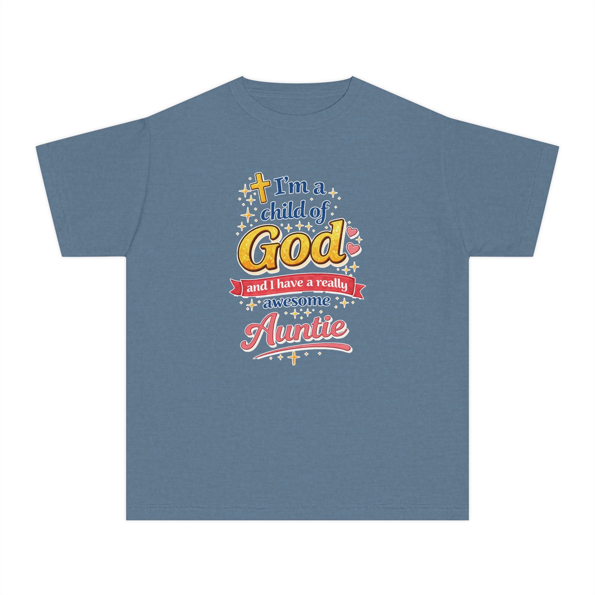 Im a Child of God Youth Shirt and Awesome Auntie, Christian Family Shirt Youth, Grandma Grandpa Mom Dad Shirt, Youth Christian Faith Shirt