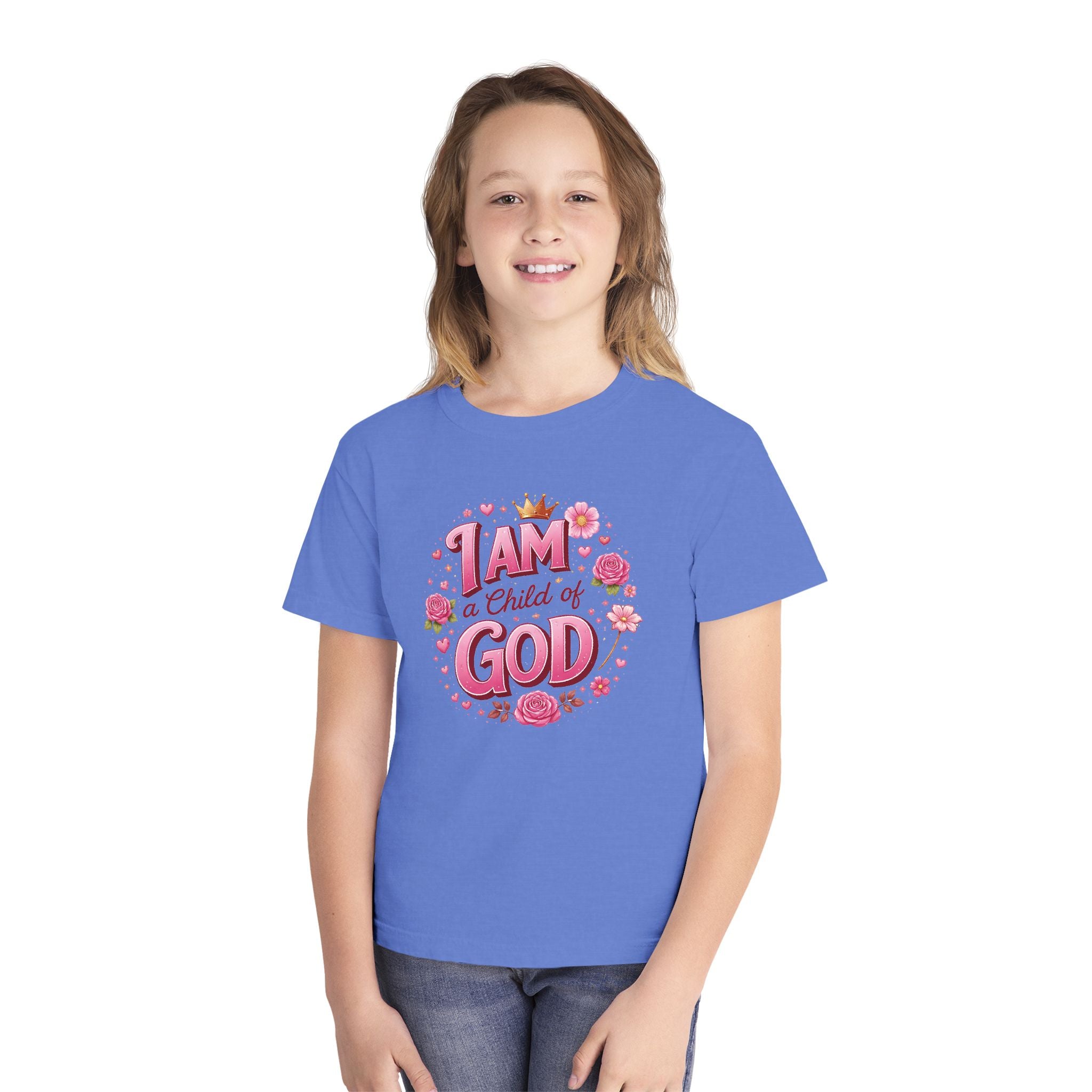 I Am a Child of God Youth Shirt, Christian Girl Shirt, Faith Shirt for Girls, Bible Shirt Youth, Christian Kids Tee, Church Shirt