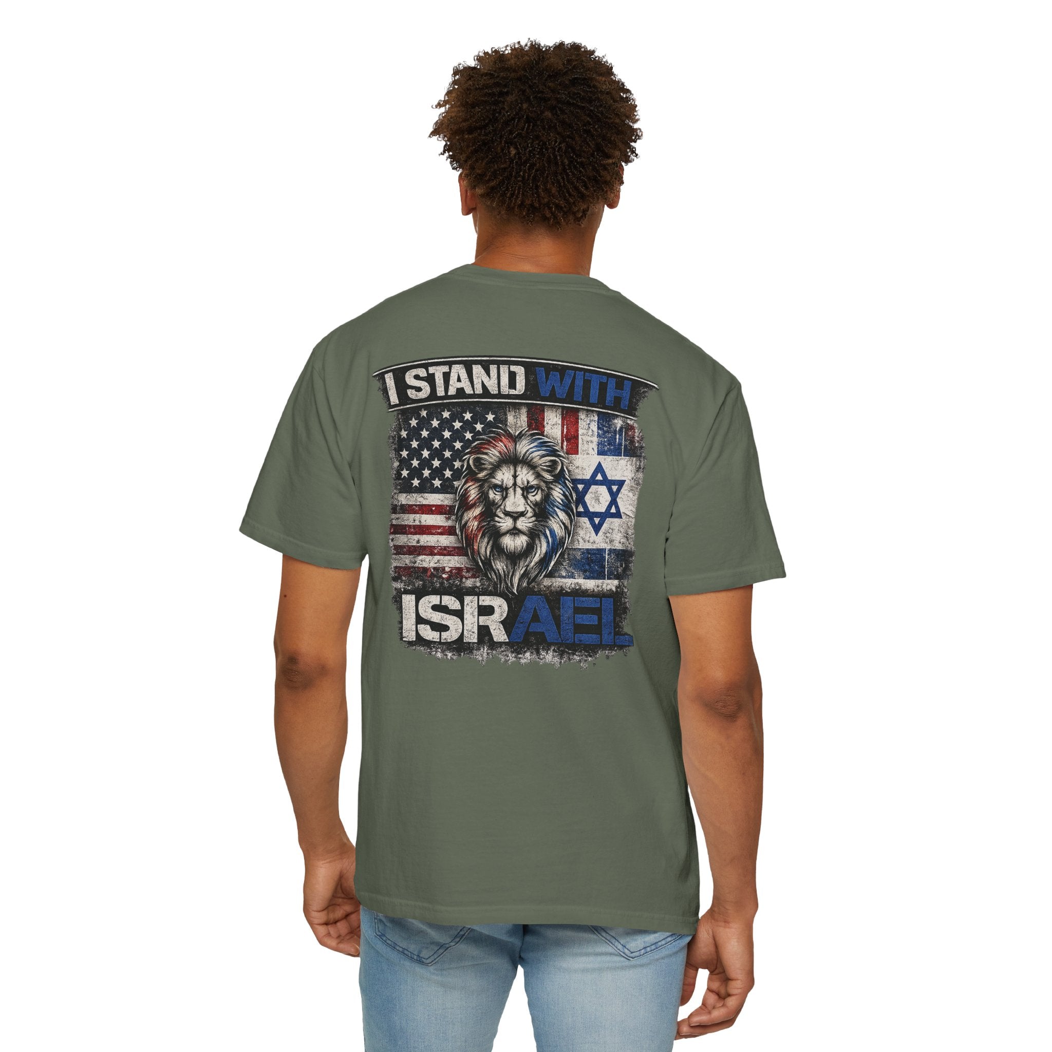 I Stand With Israel Christian T-Shirt, Lion of Judah Faith Tee, Israel Support Shirt, Christian Patriot Shirt, Redeemed Faith Apparel