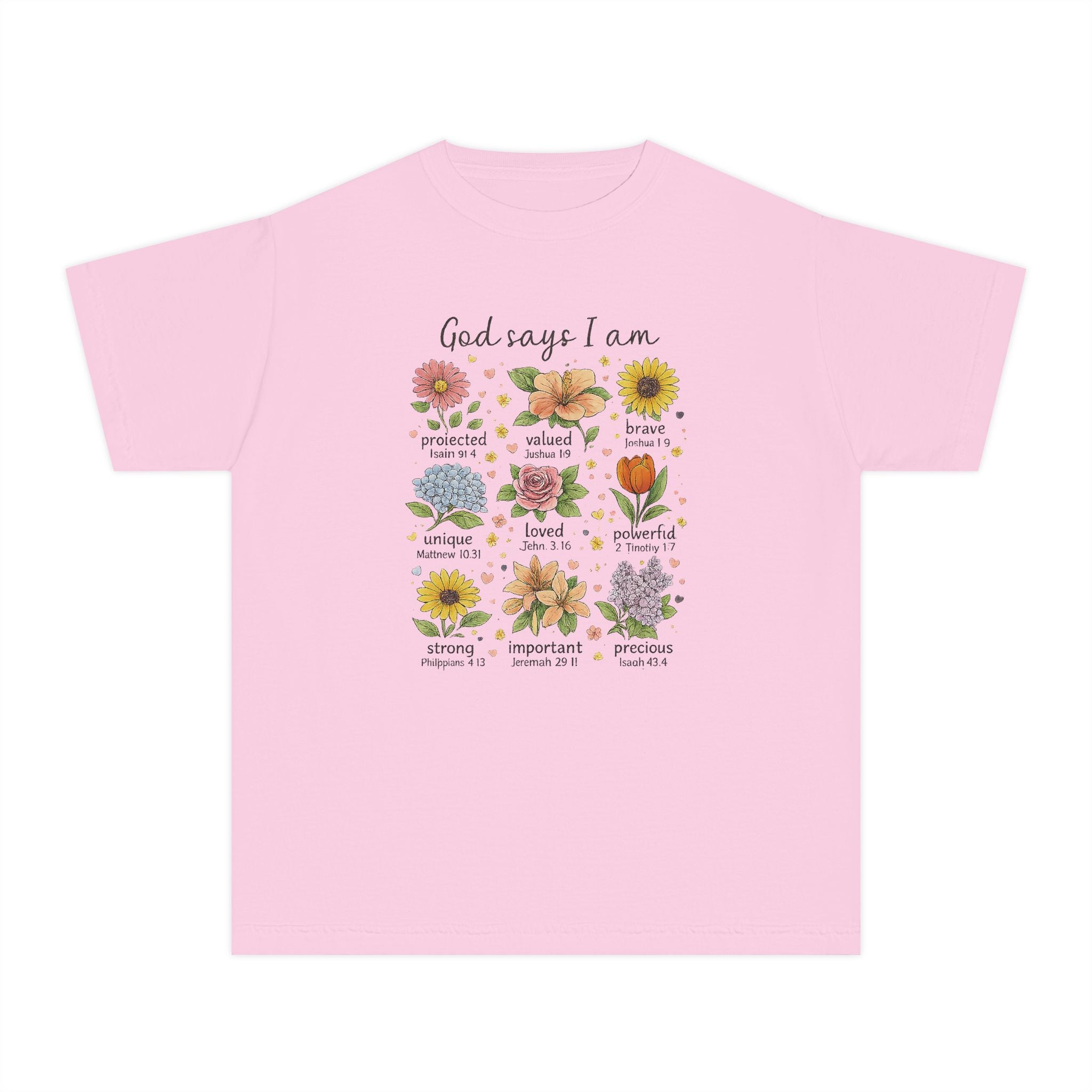 God Says I Am Youth Shirt, Christian Youth T Shirt, Bible Verse Youth Tee, Faith Shirt for Girls, Church Youth Shirt, Scripture Tee