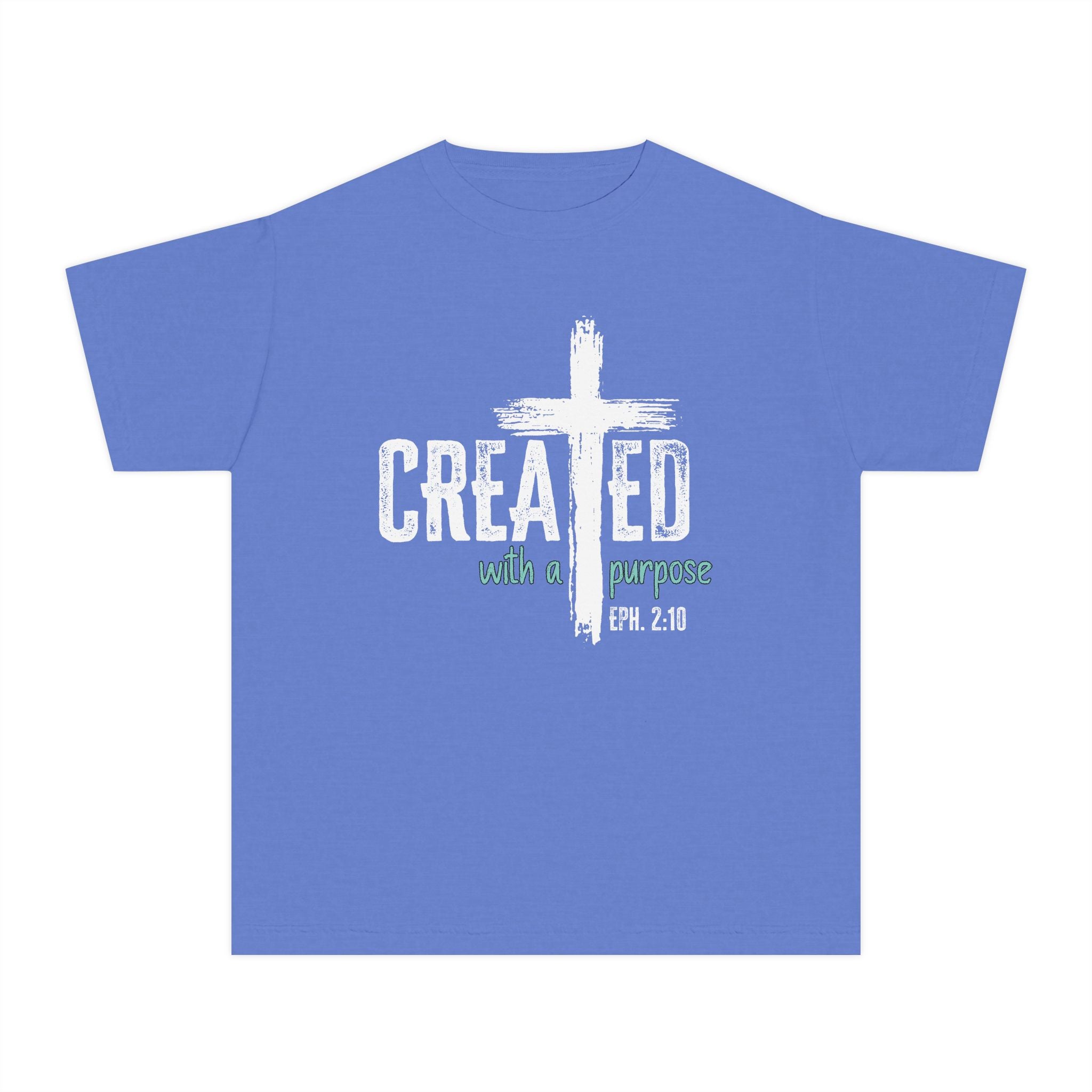 Created with a Purpose Youth Shirt, Christian Youth Shirt, Ephesians 2:10 Shirt, Faith Shirt for Kids, Christian Tee, Church Shirt
