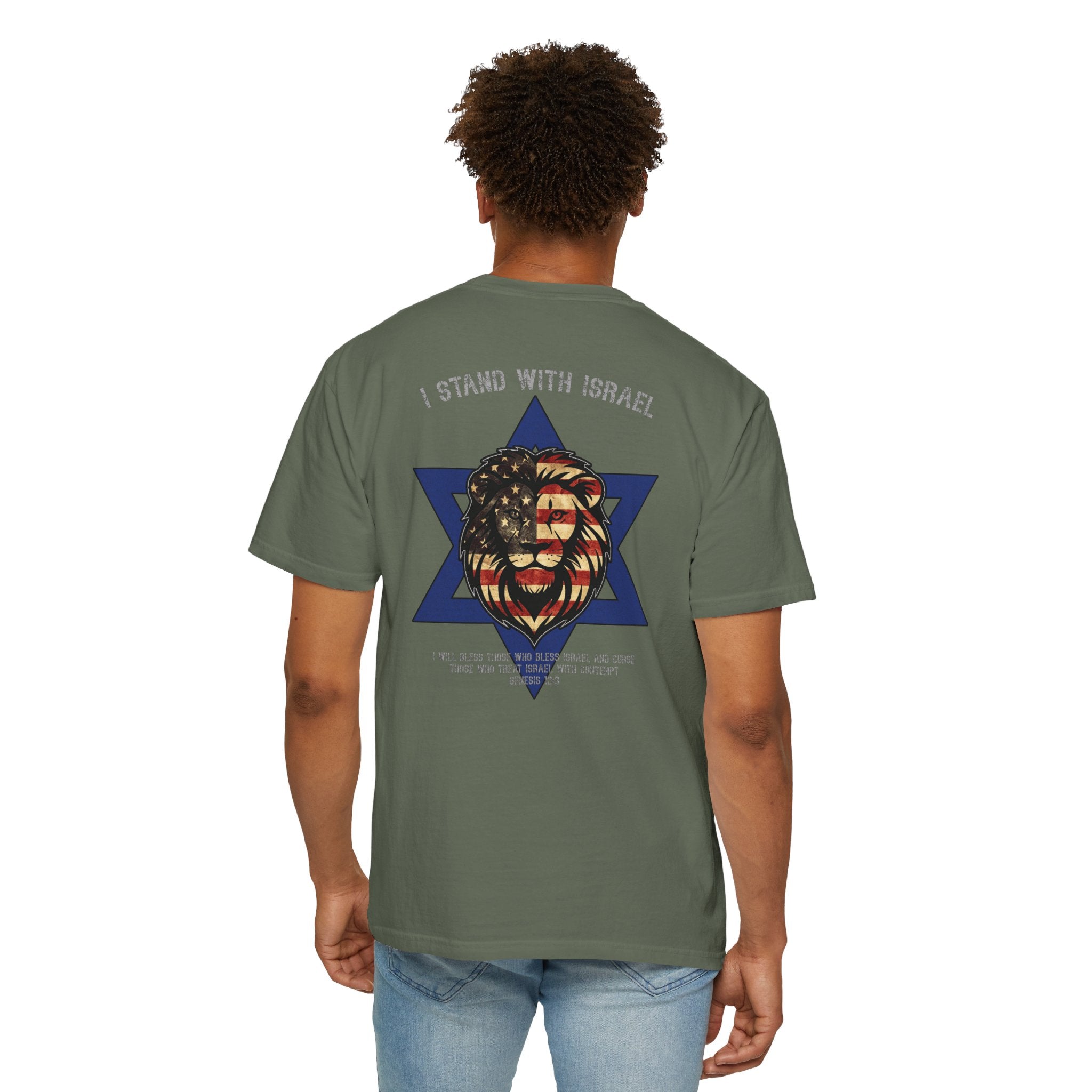 I Stand With Israel Christian Shirt, Genesis 12:3 T-Shirt, Lion of Judah Israel Shirt, Christian Patriot Shirt, Redeemed Faith Apparel
