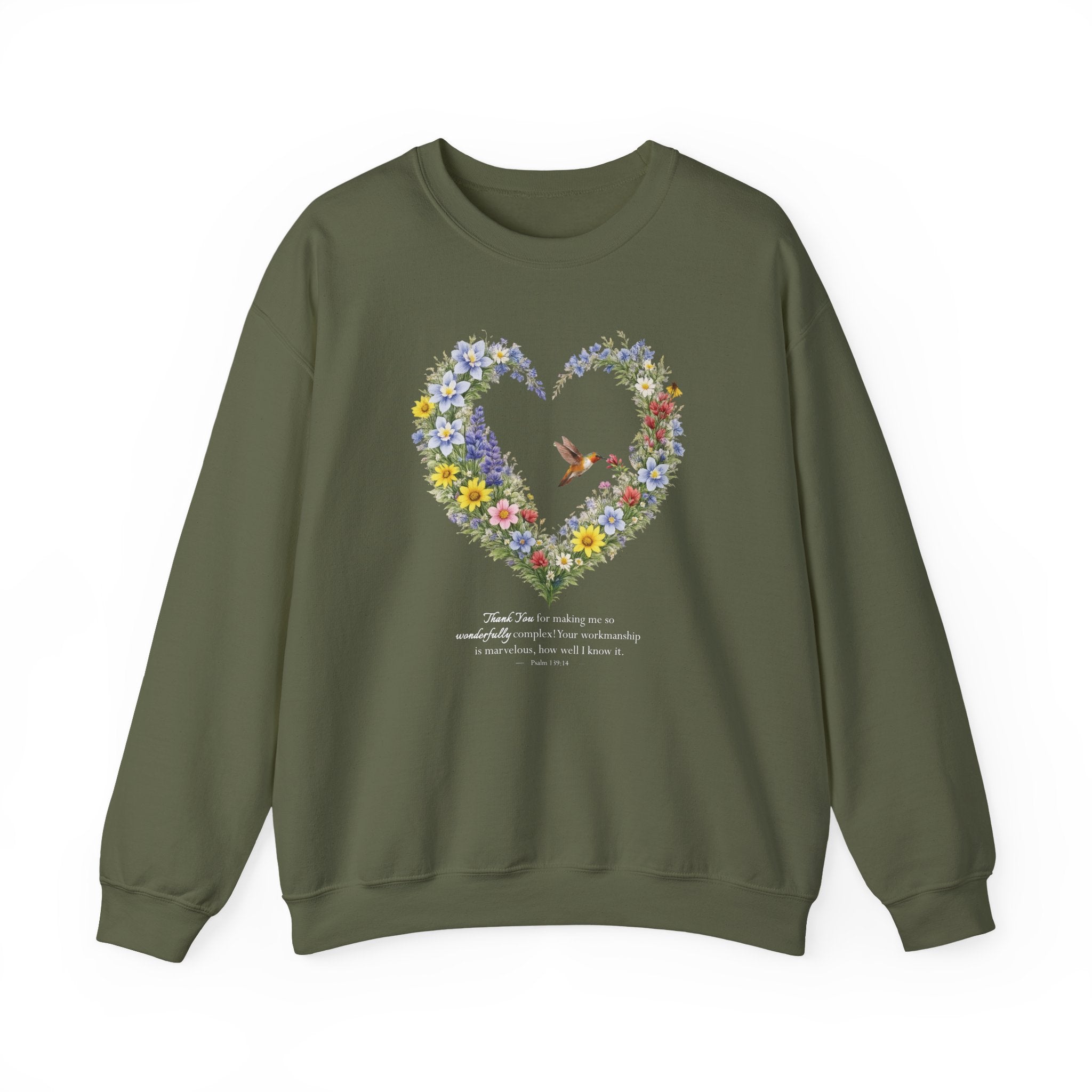 Psalm 139 14 Sweatshirt, Fearfully and Wonderfully Made Christian Floral Sweatshirt, Womens Faith Gift, Redeemed Faith Apparel, Boho Top