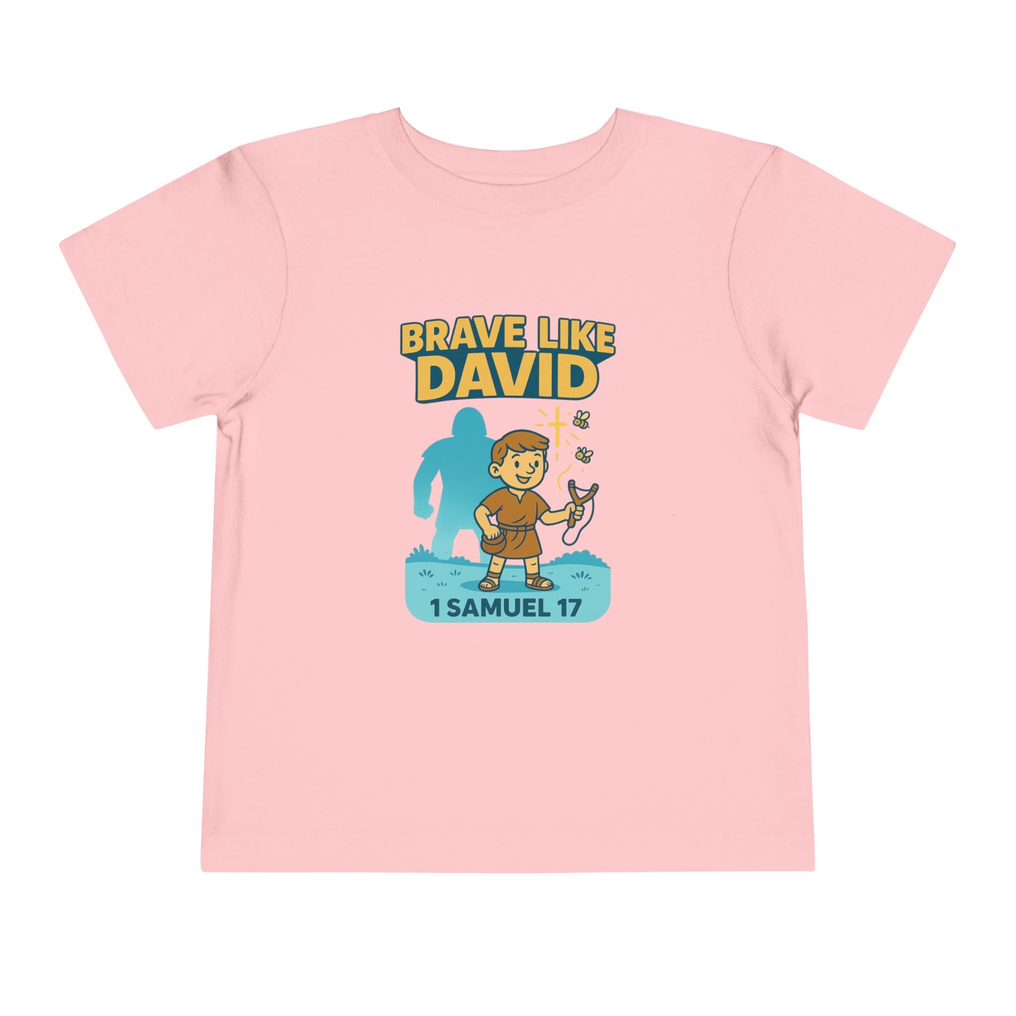 Brave Like David Kids T-Shirt, 1 Samuel 17, Christian Apparel for Kids, Redeemed Faith Apparel,