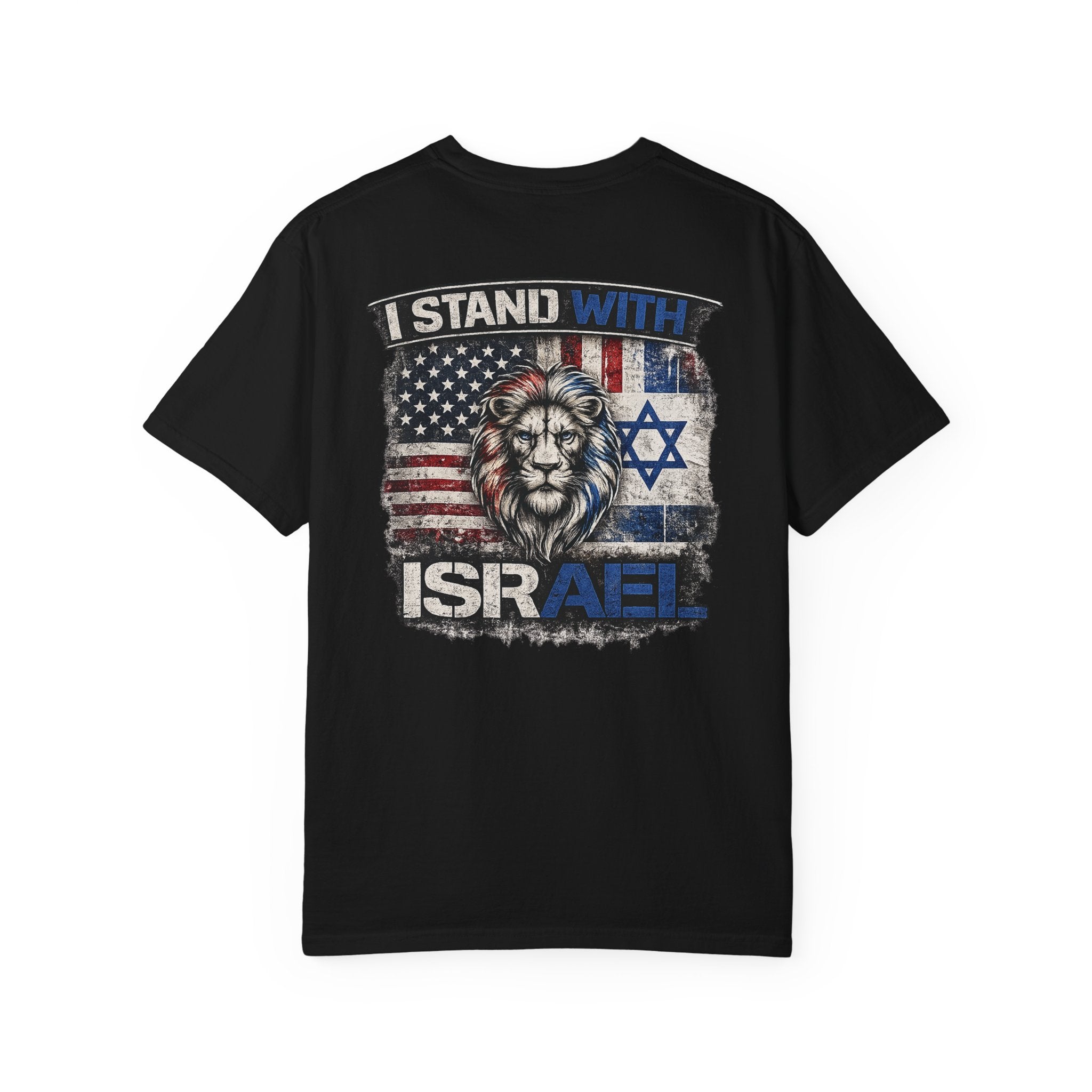 I Stand With Israel Christian T-Shirt, Lion of Judah Faith Tee, Israel Support Shirt, Christian Patriot Shirt, Redeemed Faith Apparel