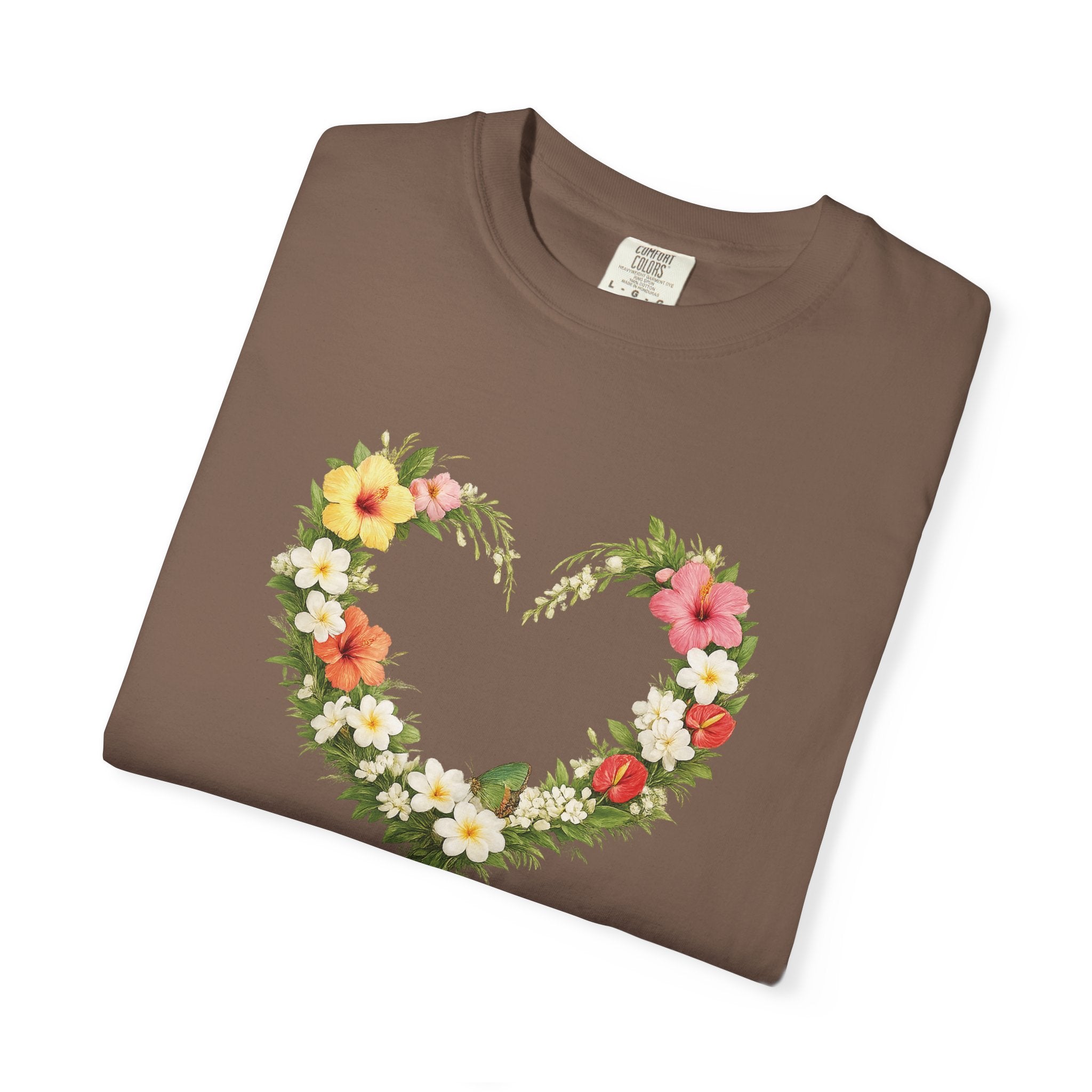 I Trust Him Floral Heart Christian Shirt, 2 Timothy 1:7 T-Shirt, Faith Based Gift for Women, Wildflower Heart Tee, Redeemed Faith Apparel