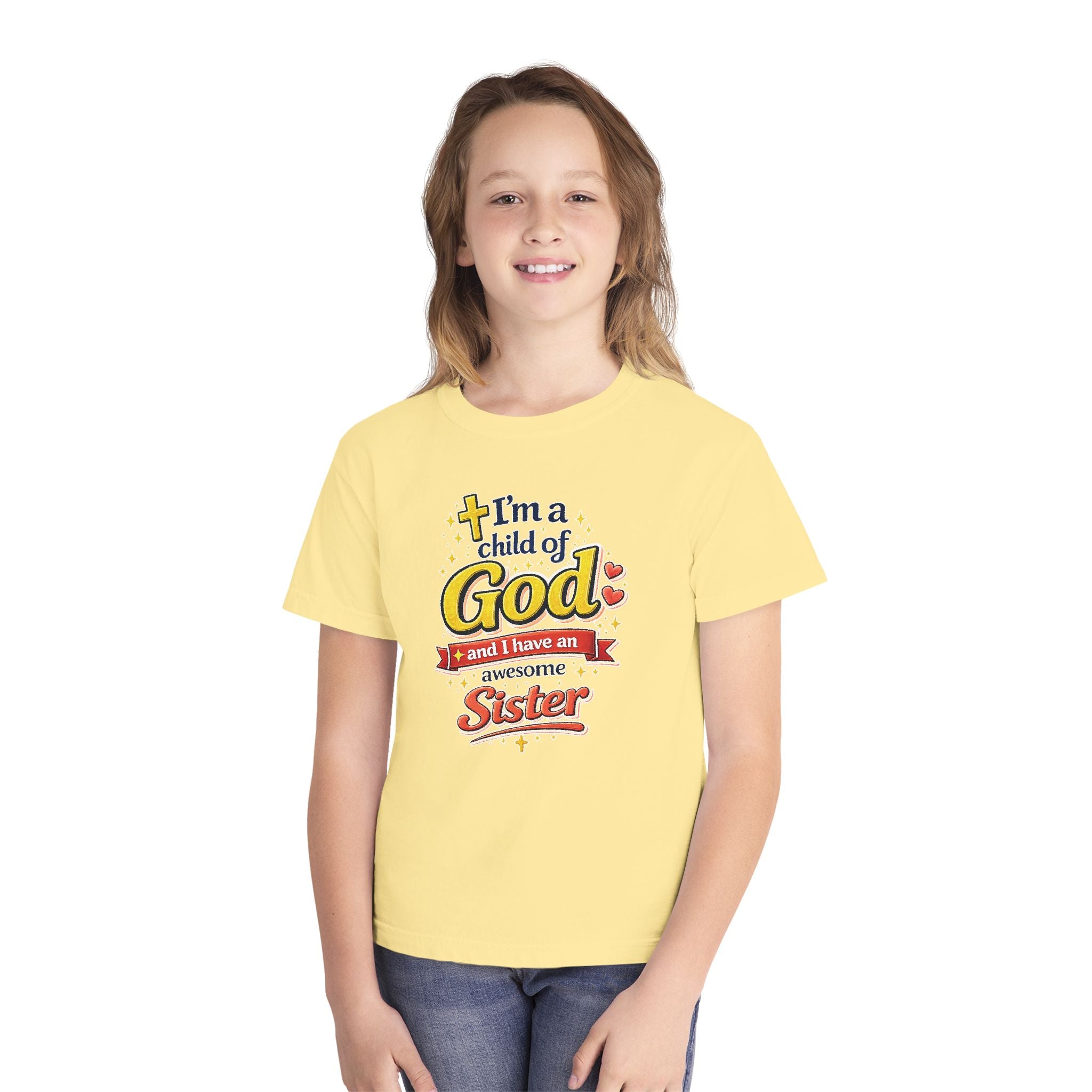 Im a Child of God Youth Shirt and Awesome Sister, Christian Family Shirt Youth, Brother Sister Mom Dad Shirt, Youth Christian Faith Shirt