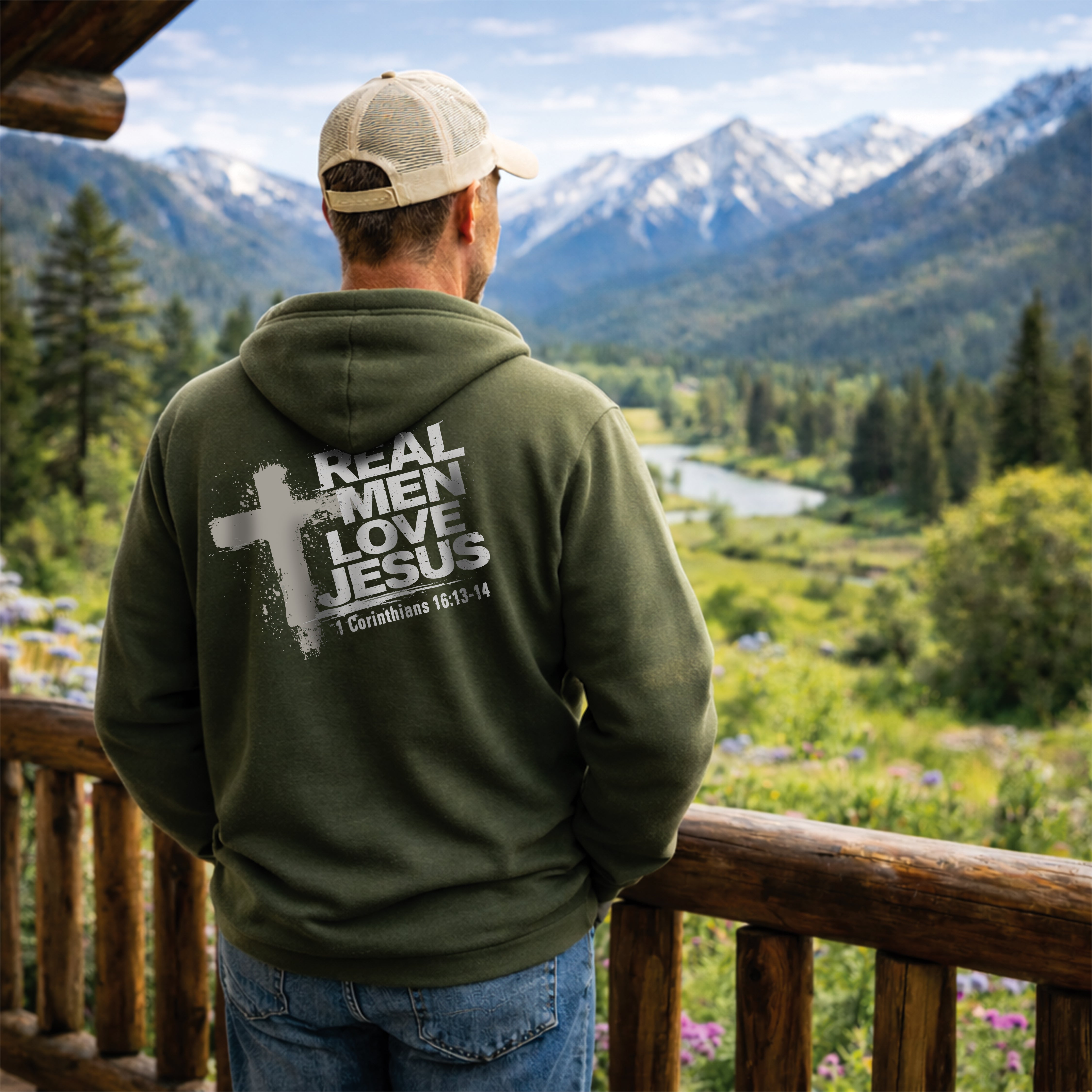 Real Men Love Jesus Hoodie, 1 Corinthians 16:13 Christian Hoodie, Christian Men's Sweatshirt, Pullover Hoodie, Redeemed Faith Apparel Tee