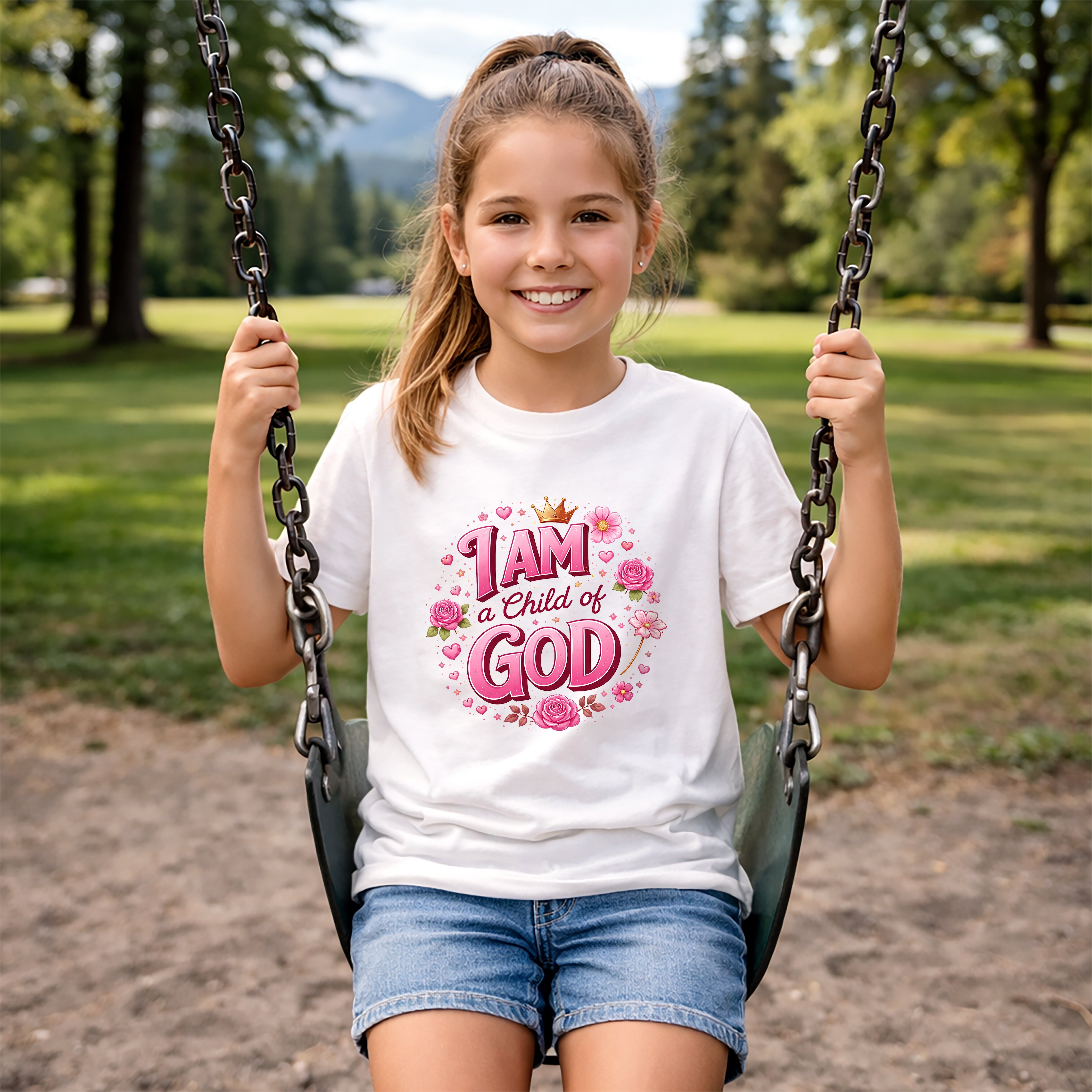 I Am a Child of God Youth Shirt, Christian Girl Shirt, Faith Shirt for Girls, Bible Shirt Youth, Christian Kids Tee, Church Shirt