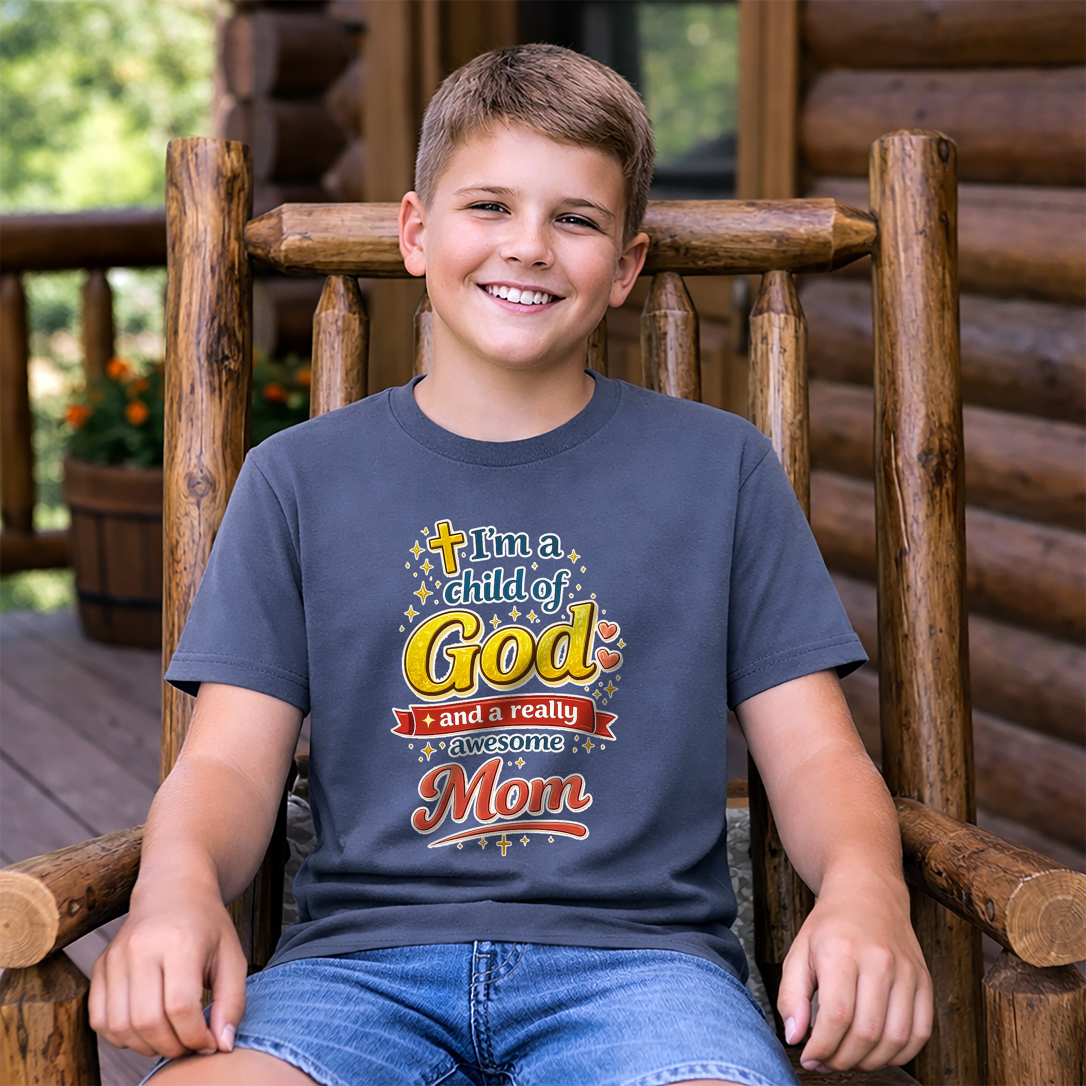Im a Child of God Youth Shirt and Awesome Mom, Christian Family Shirt Youth, Grandma Grandpa Mom Dad Shirt, Youth Christian Faith Shirt