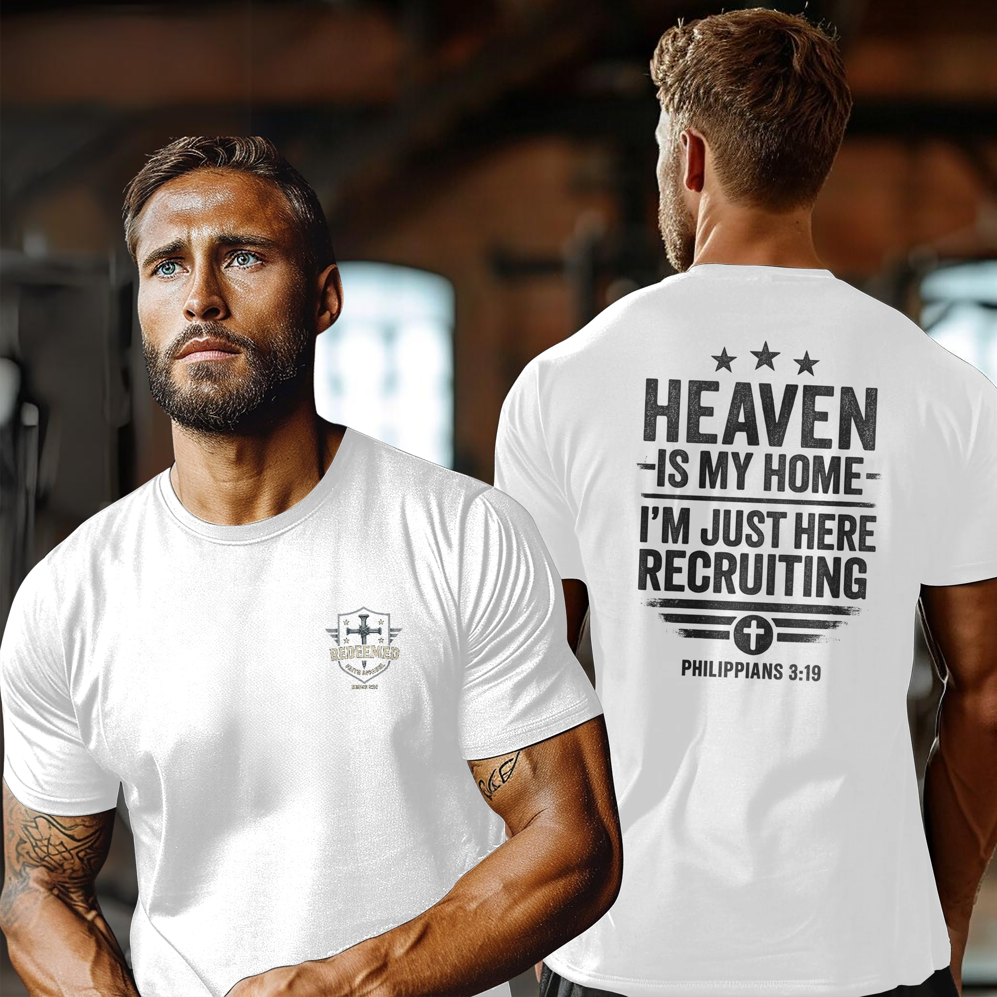 Heaven Is My Home Shirt - Philippians 3:19 Christian Recruiting Tee, Evangelism Faith T-Shirt, Inspirational Shirt, Perfect for Church