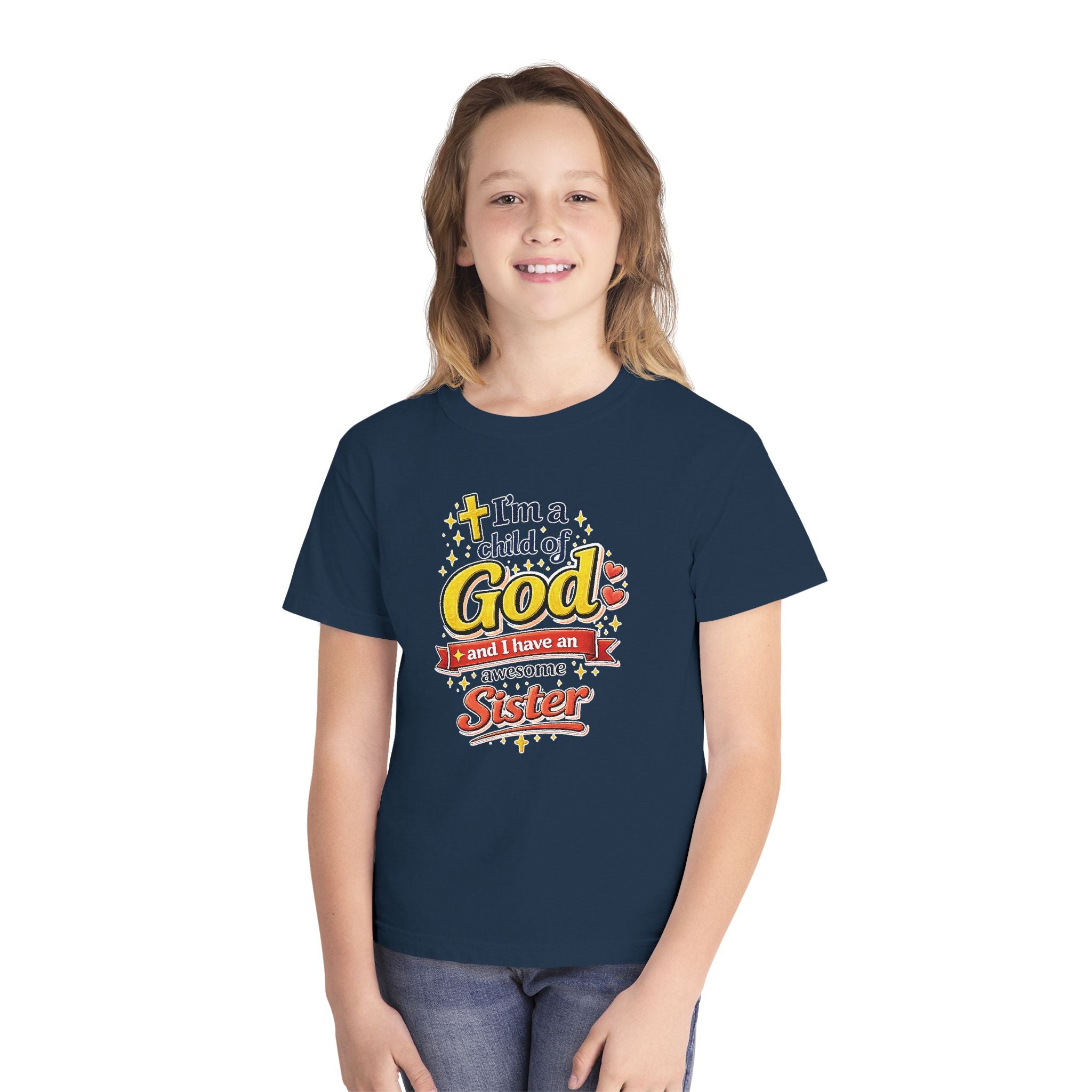 Im a Child of God Youth Shirt and Awesome Sister, Christian Family Shirt Youth, Brother Sister Mom Dad Shirt, Youth Christian Faith Shirt