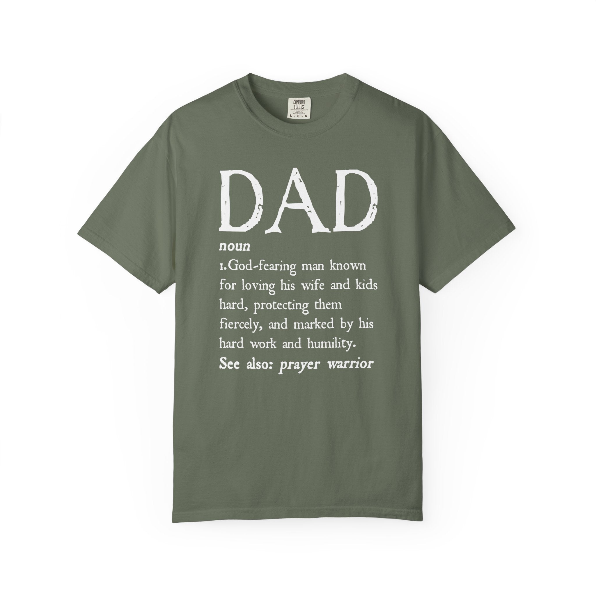 Copy of Dad Definition Christian T-Shirt (Front), Man of God Father Husband Protector Tee, Christian Dad Gift Shirt, Redeemed Faith Apparel