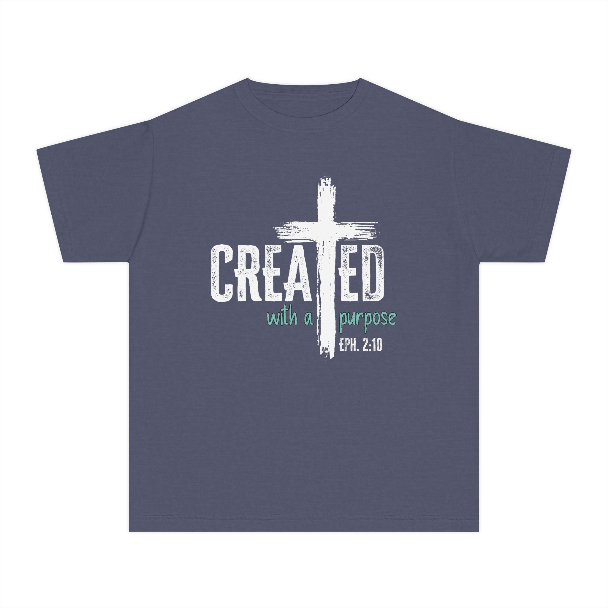 Created with a Purpose Youth Shirt, Christian Youth Shirt, Ephesians 2:10 Shirt, Faith Shirt for Kids, Christian Tee, Church Shirt
