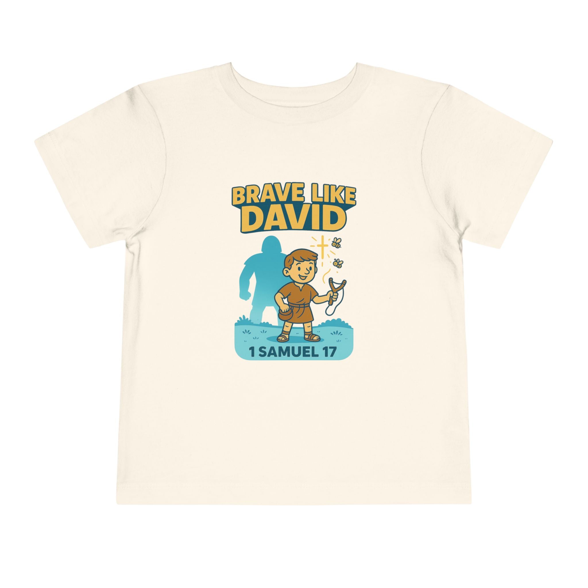 Brave Like David Kids T-Shirt, 1 Samuel 17, Christian Apparel for Kids, Redeemed Faith Apparel,