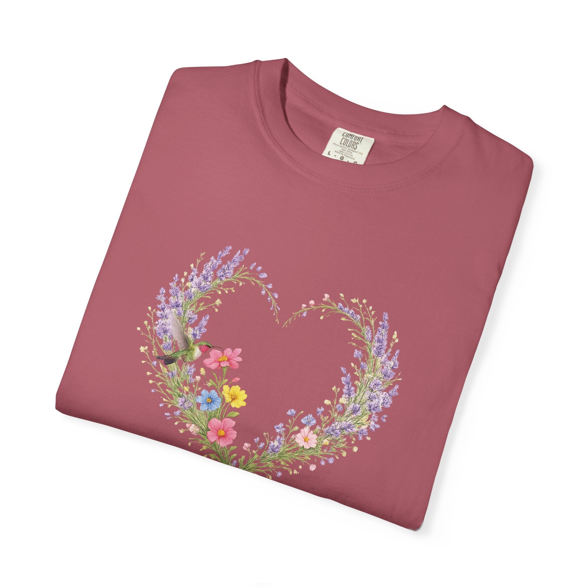 She Is Clothed With Strength And Dignity Floral Tee, Proverbs 31:25 Shirt, Christian Women Gift, Wildflower Heart, Redeemed Faith Apparel