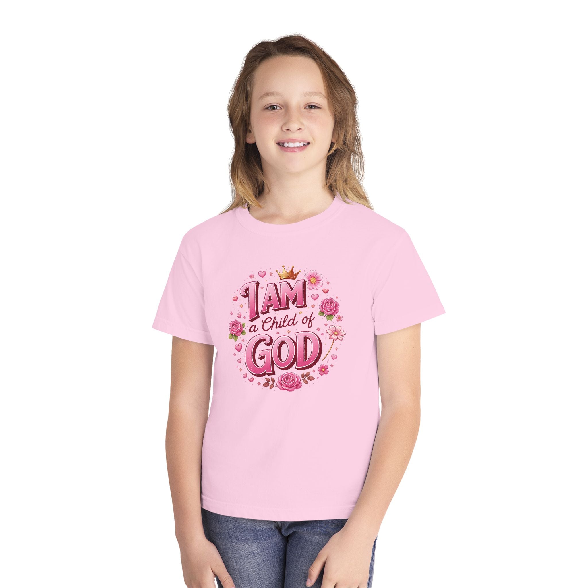 I Am a Child of God Youth Shirt, Christian Girl Shirt, Faith Shirt for Girls, Bible Shirt Youth, Christian Kids Tee, Church Shirt