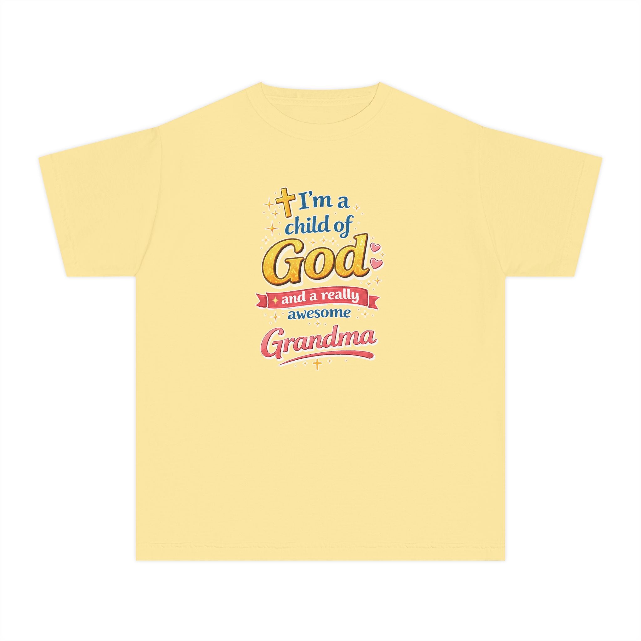 Im a Child of God Youth Shirt and Awesome Grandpa, Christian Family Shirt Youth, Grandma Grandpa Mom Dad Shirt, Youth Christian Faith Shirt