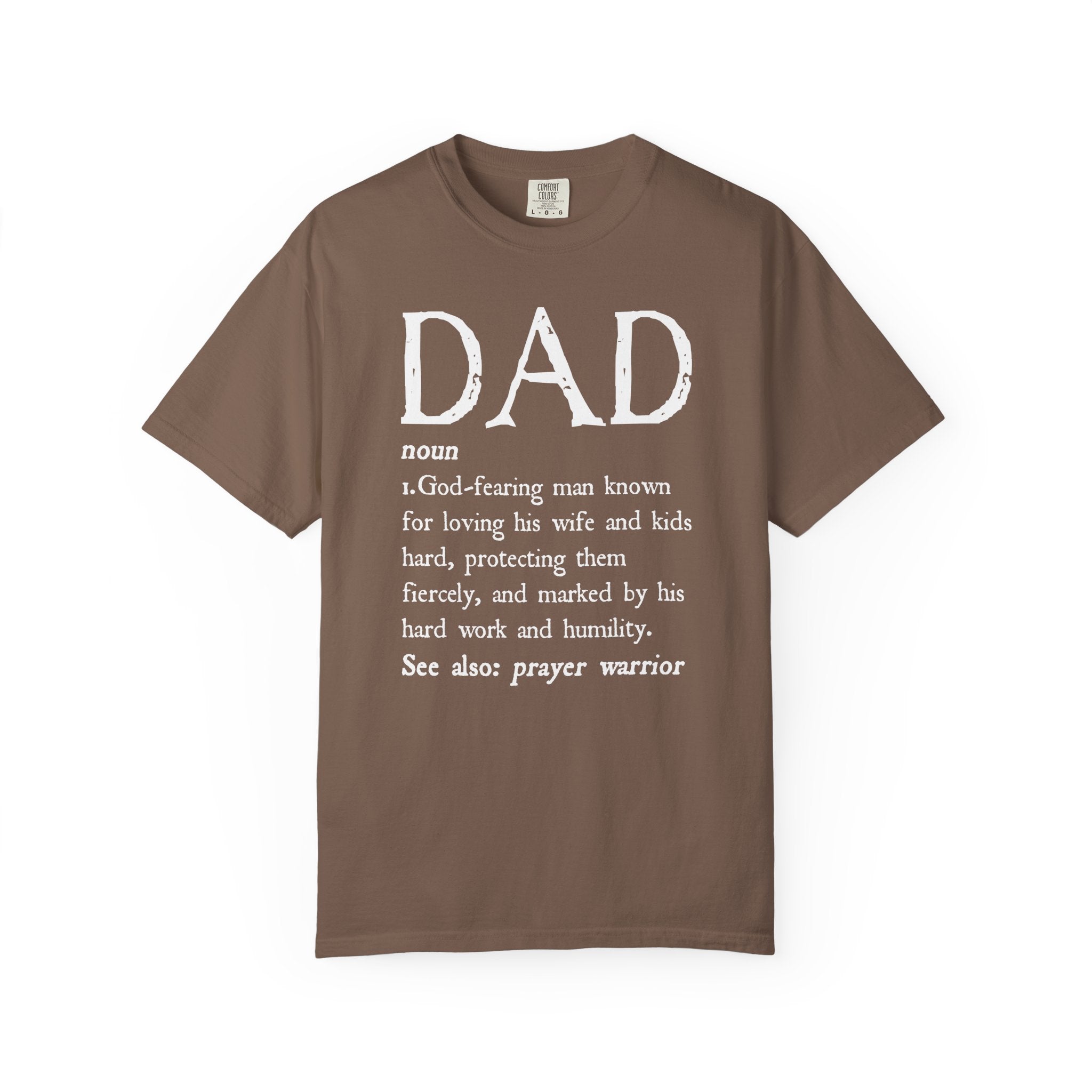Copy of Dad Definition Christian T-Shirt (Front), Man of God Father Husband Protector Tee, Christian Dad Gift Shirt, Redeemed Faith Apparel