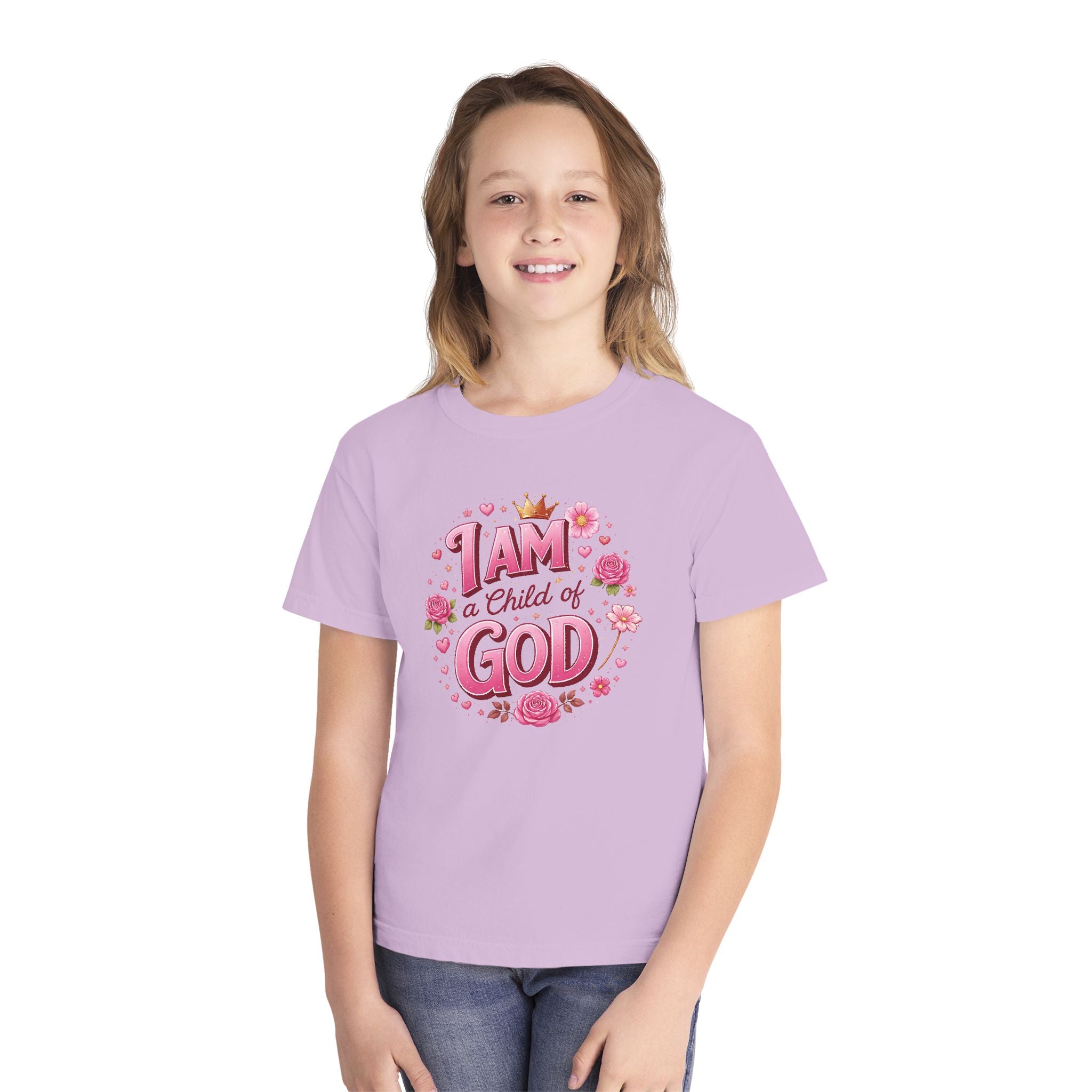 I Am a Child of God Youth Shirt, Christian Girl Shirt, Faith Shirt for Girls, Bible Shirt Youth, Christian Kids Tee, Church Shirt