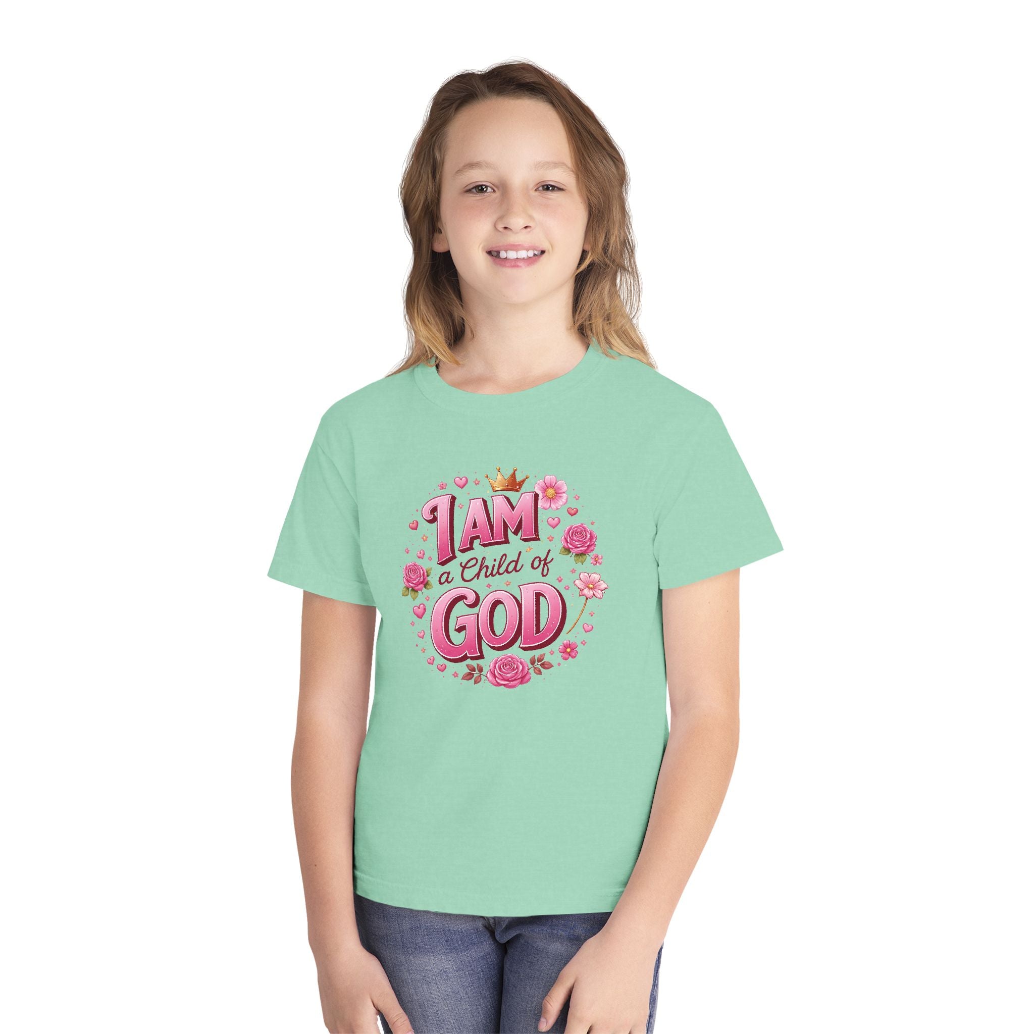 I Am a Child of God Youth Shirt, Christian Girl Shirt, Faith Shirt for Girls, Bible Shirt Youth, Christian Kids Tee, Church Shirt