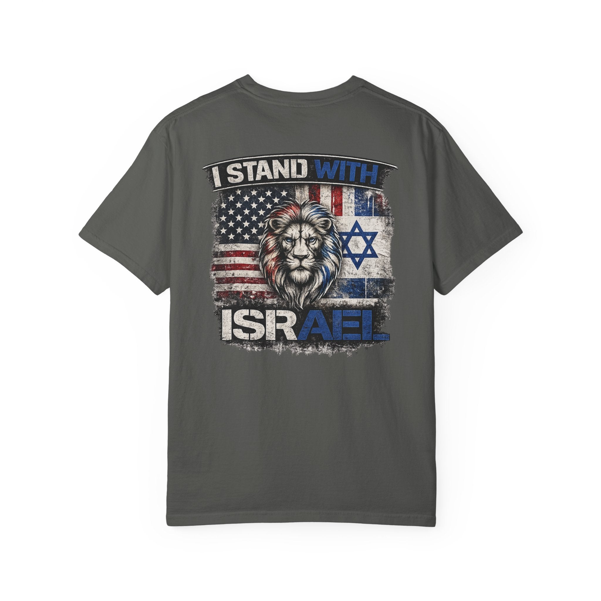 I Stand With Israel Christian T-Shirt, Lion of Judah Faith Tee, Israel Support Shirt, Christian Patriot Shirt, Redeemed Faith Apparel