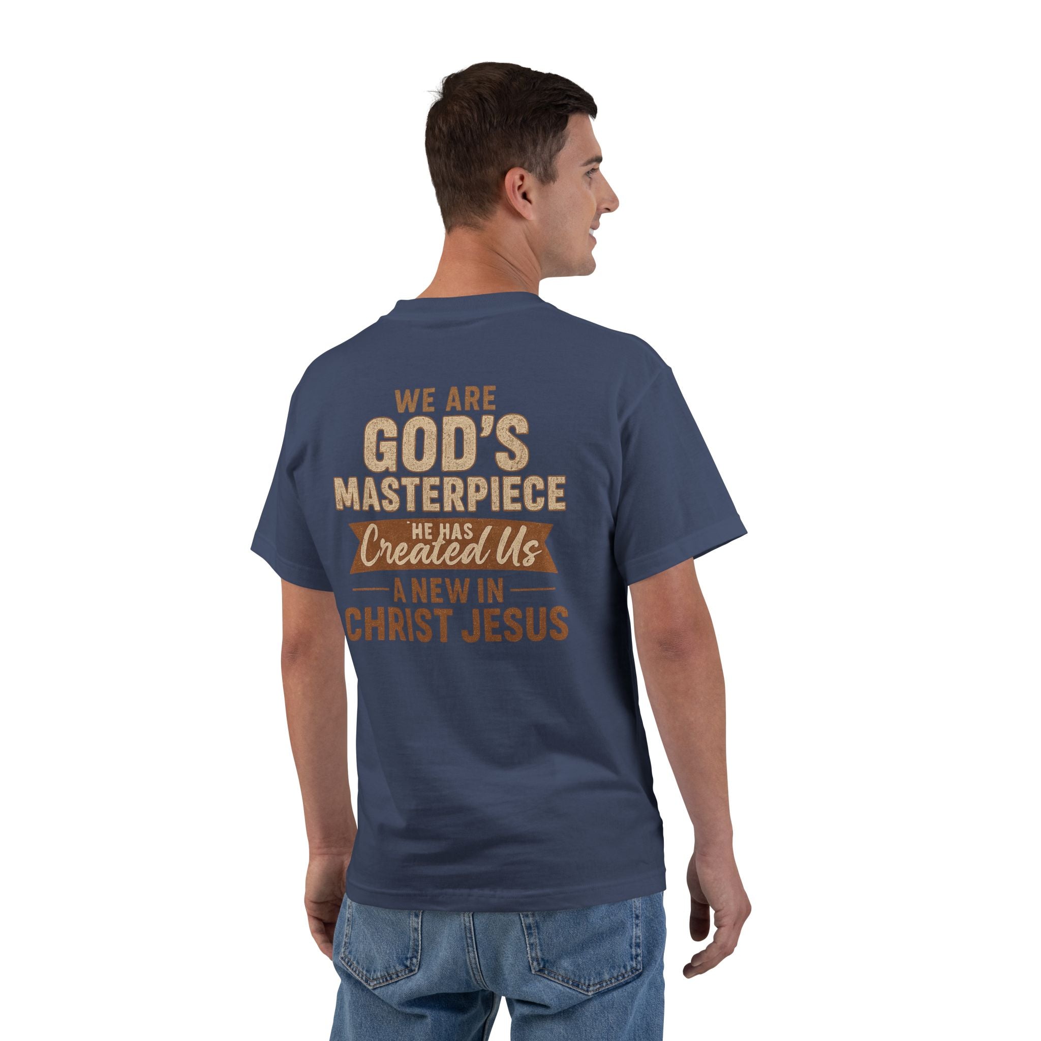 God's Masterpiece Short-Sleeve T-Shirt - Ephesians 2:10, Christian Apparel, Faith-Based Fashion, Christian Encouragement, Gift for Believers