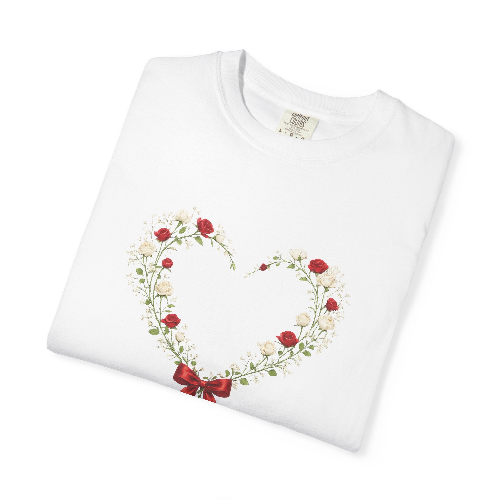 We Love Because He First Loved Us Floral Tee, 1 John 4:19 Christian Shirt, Bible Verse Women Gift, Wildflower Heart, Redeemed Faith Apparel
