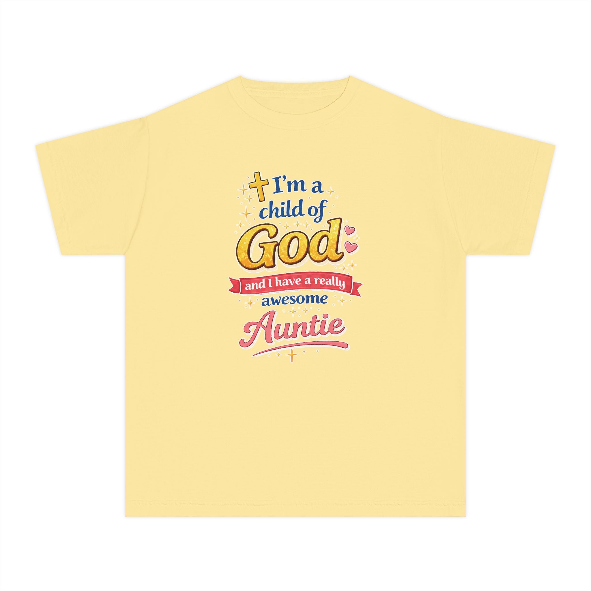Im a Child of God Youth Shirt and Awesome Auntie, Christian Family Shirt Youth, Grandma Grandpa Mom Dad Shirt, Youth Christian Faith Shirt