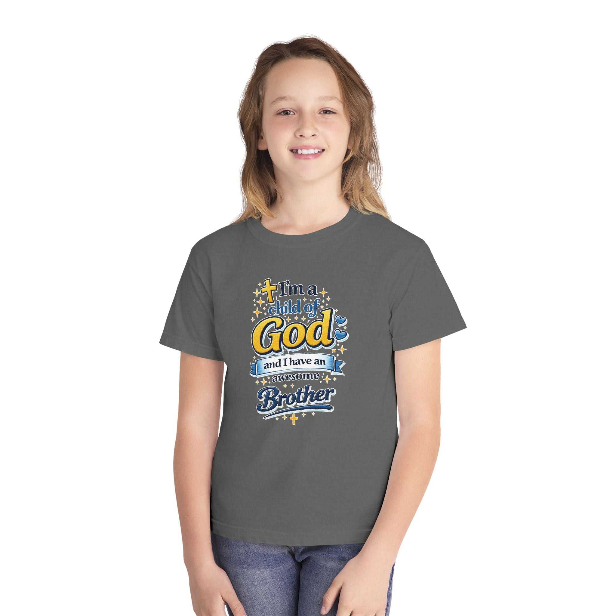 Im a Child of God Youth Shirt and Awesome Brother, Christian Family Shirt Youth, Brother Sister Mom Dad Shirt, Youth Christian Faith Shirt
